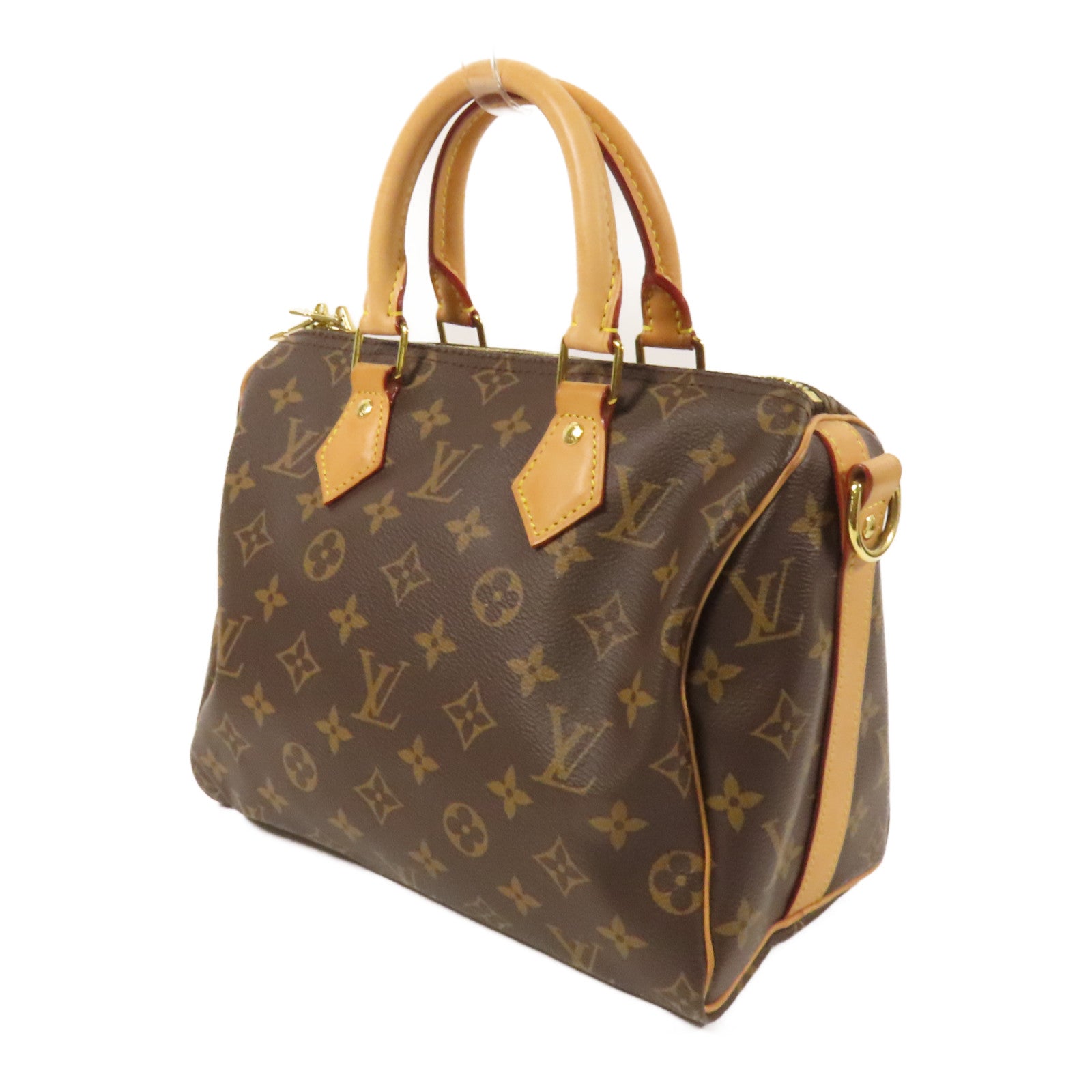 LOUIS VUITTON Monogram Speedy Bandouliere 25金扣手挽肩背兩用袋