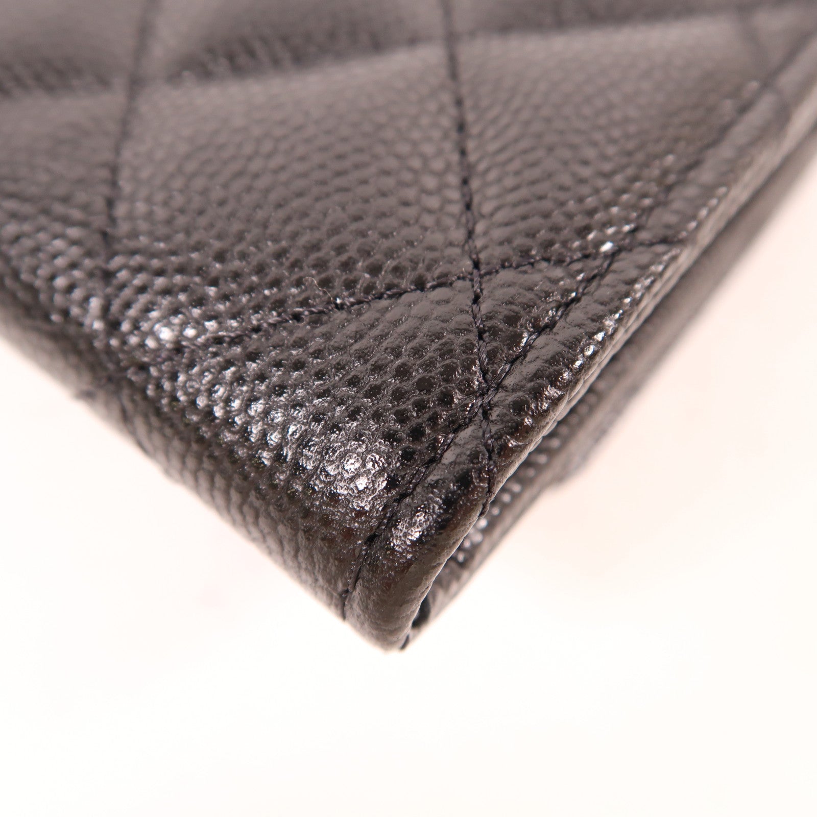 CHANEL 牛皮皮革Long Wallet金扣長錢包