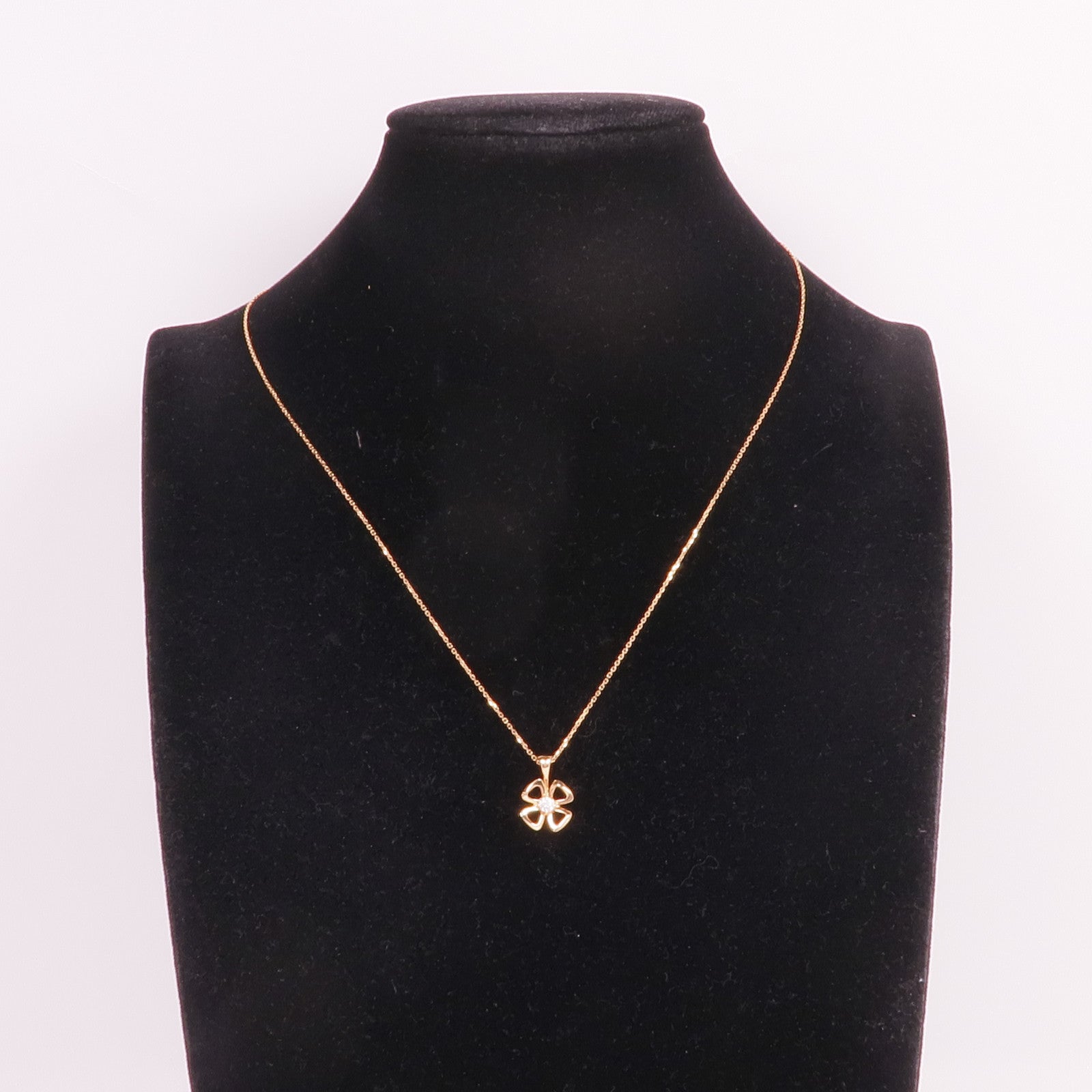 BVLGARI 18K玫瑰金Fiorever Diamond Necklace鑽石項鍊