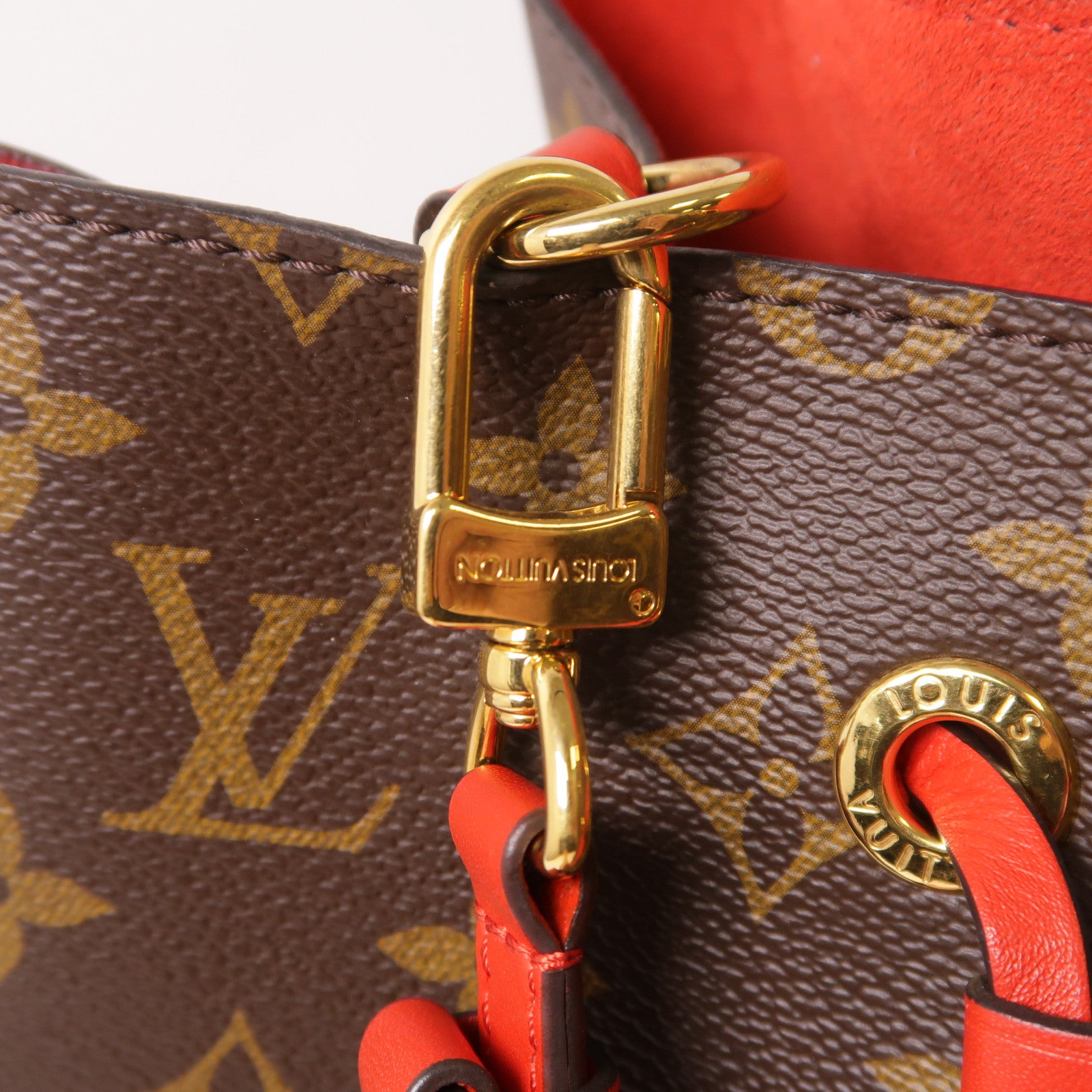 LOUIS VUITTON Monogram Neo Noe Bucket Bag金扣肩背袋Coquelicot/紅色