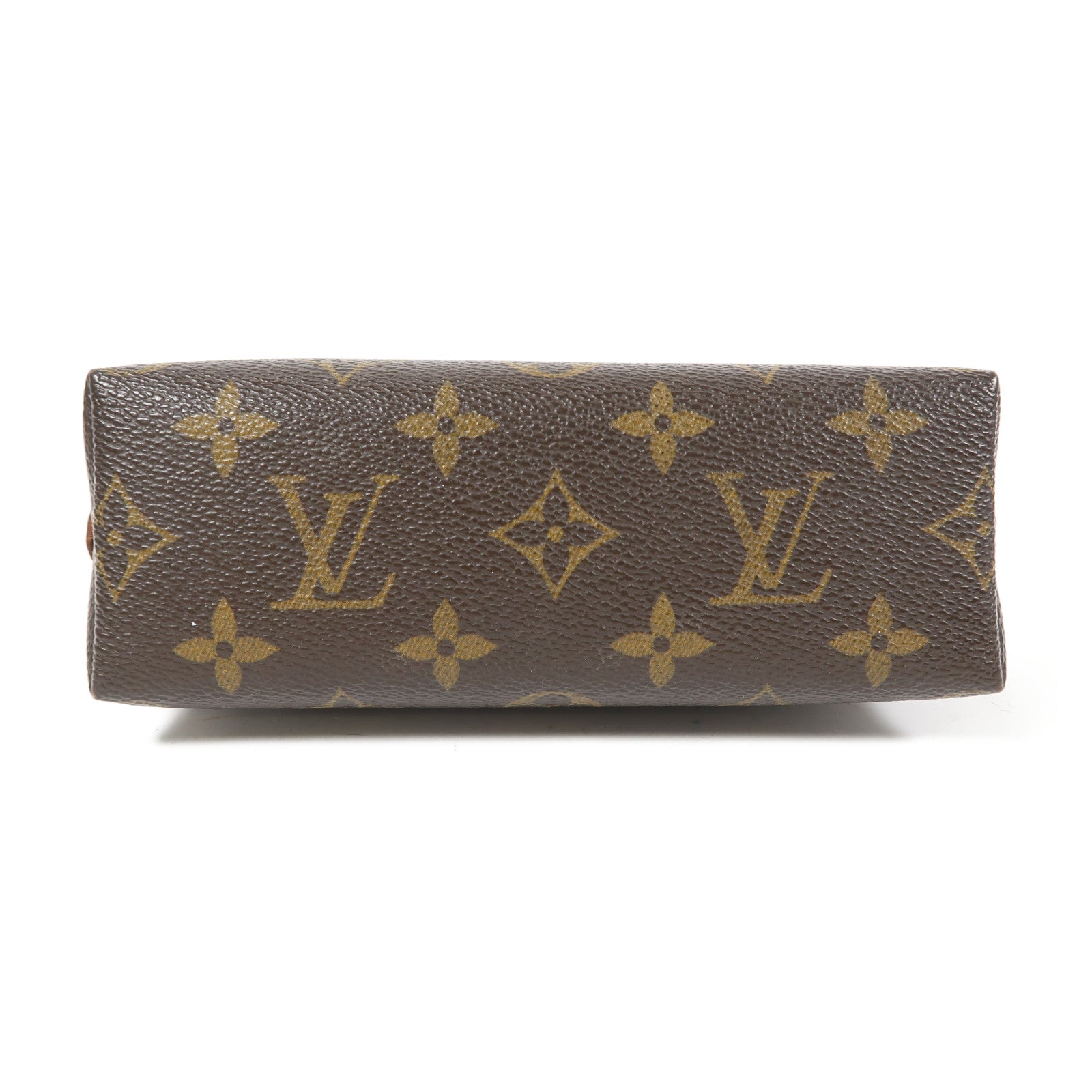 LOUIS VUITTON Monogram Pouch金扣手拿包啡色