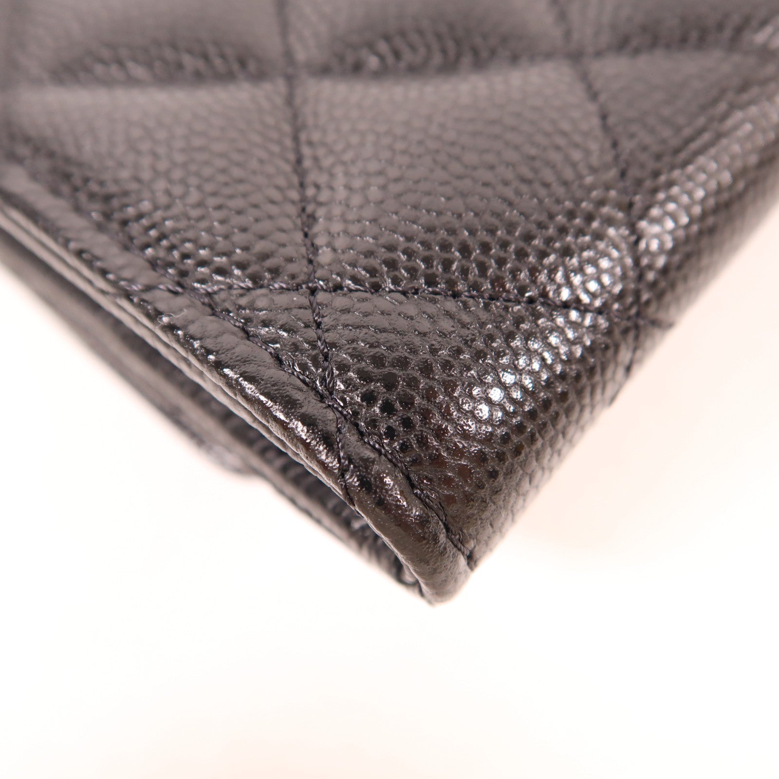CHANEL 牛皮皮革Long Wallet金扣長錢包