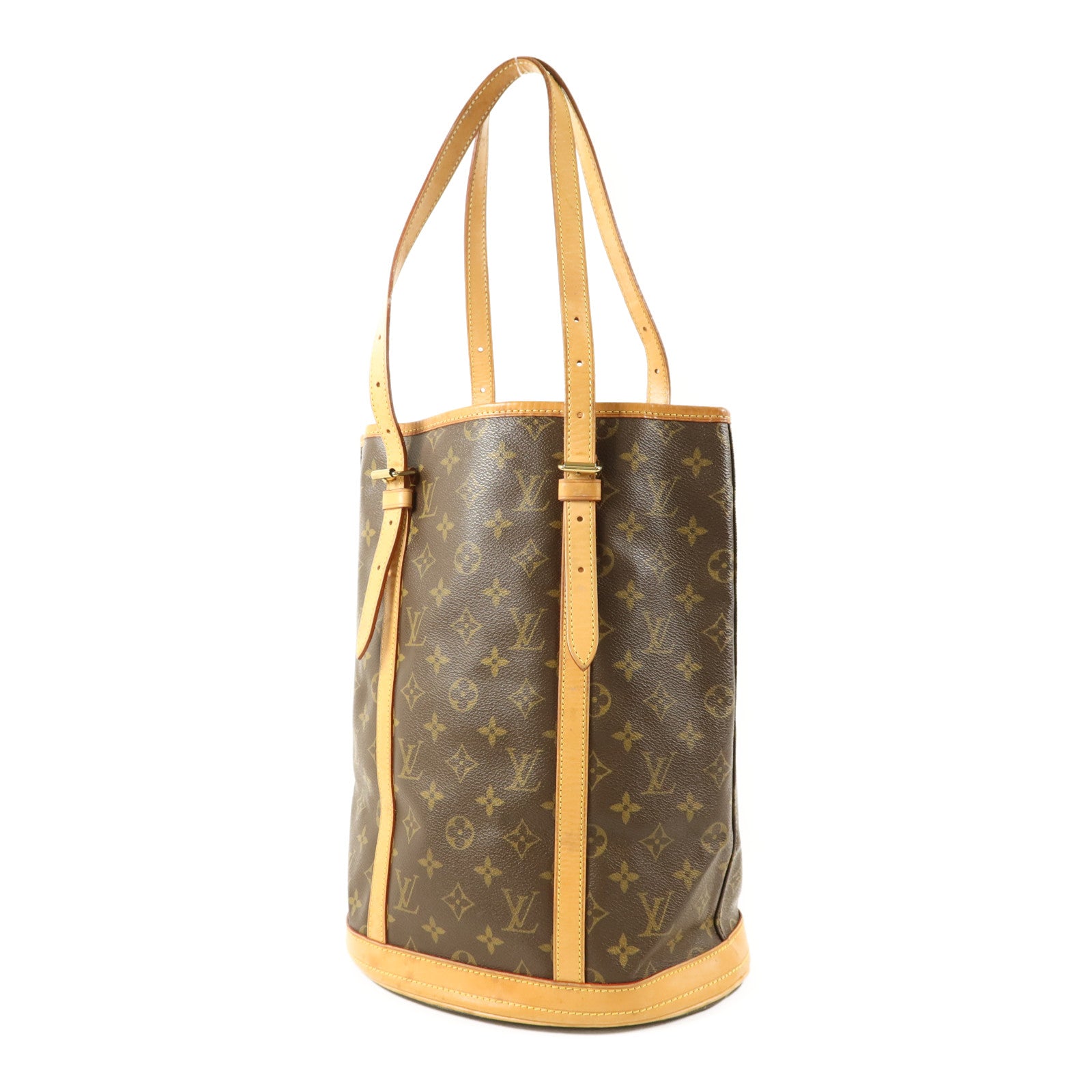 LOUIS VUITTON Monogram Bucket GM金扣手挽袋