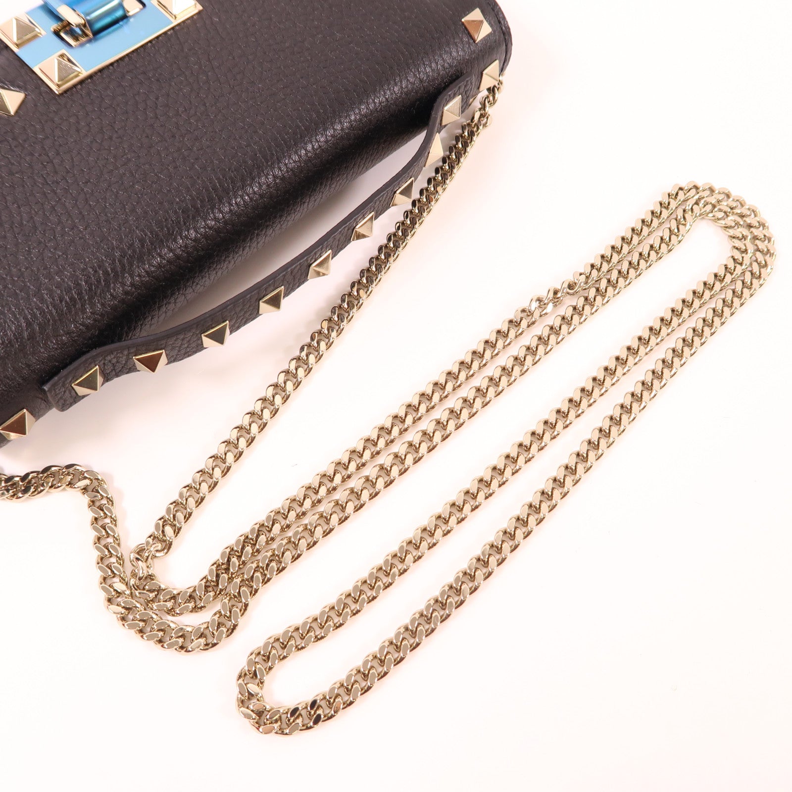 Valentino 【激減優惠】牛皮皮革Rockstud WOC肩背袋