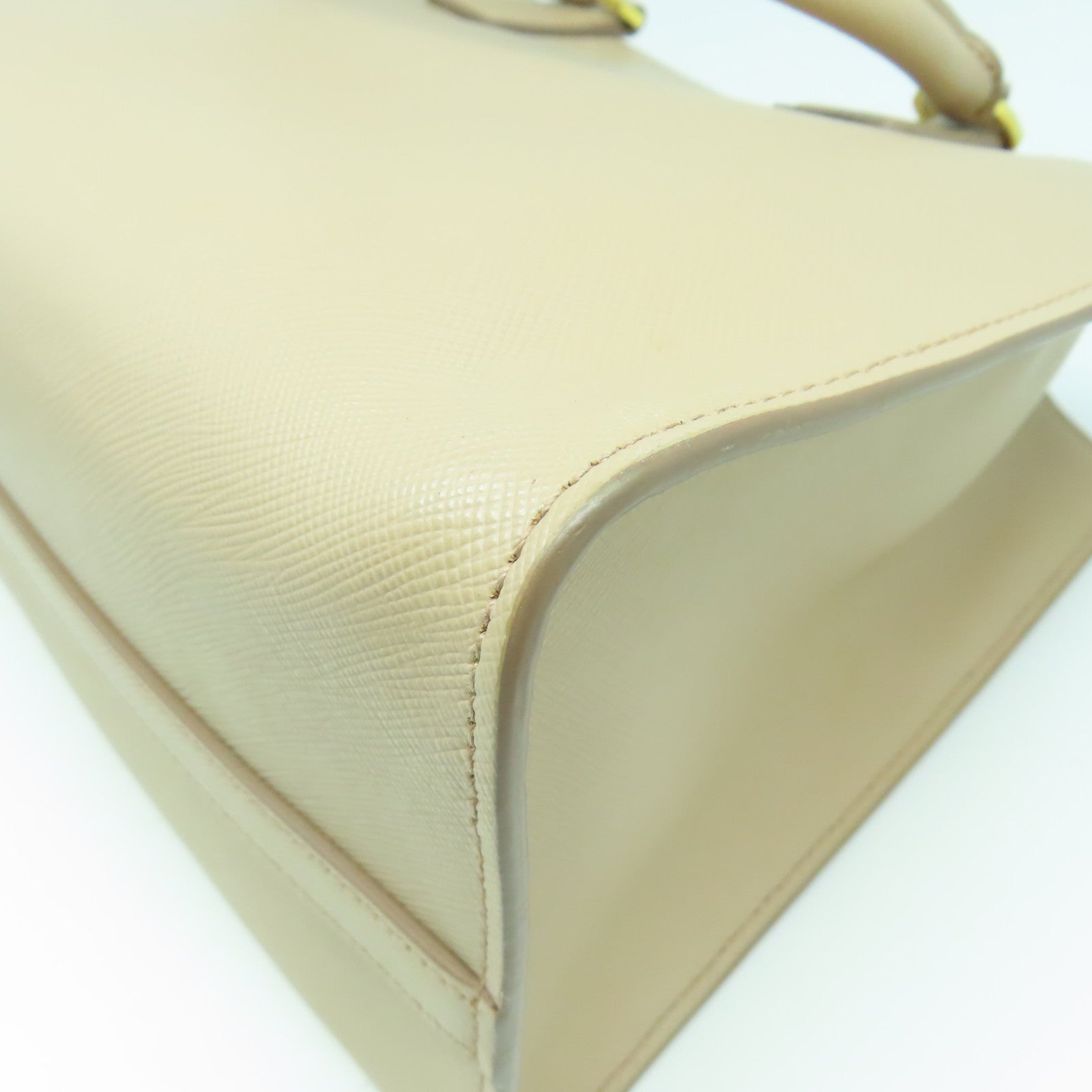 PRADA Saffiano皮革2 Way Shoulder金扣手挽肩背兩用袋粉紅色