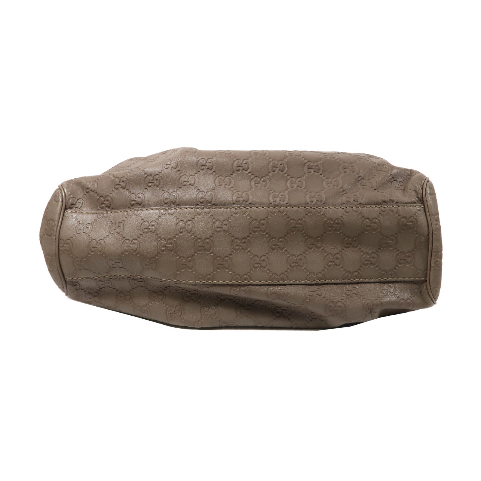 GUCCI 牛皮皮革Sukey Tote Handbag銀扣手挽袋灰色