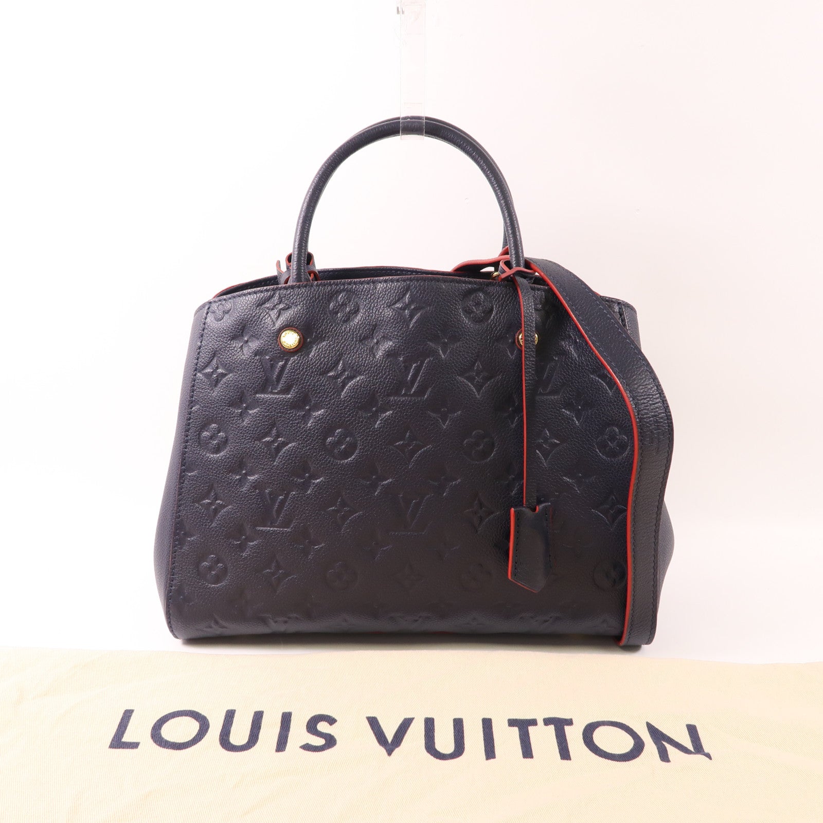 LOUIS VUITTON 【激減優惠】Monogram Empreinte Montaigne MM金扣手挽肩背兩用袋