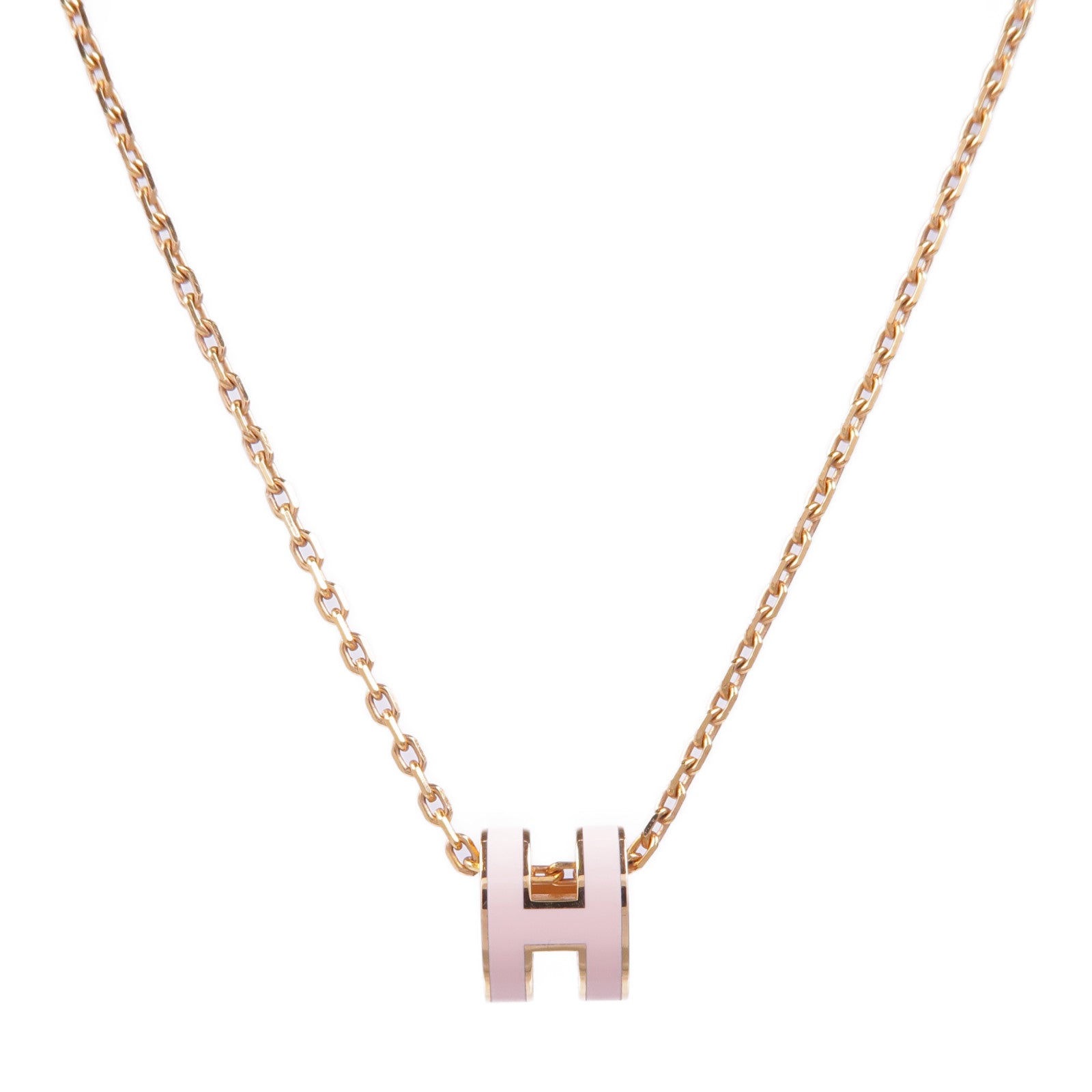 HERMES 金屬Mini Pop H Pendant金扣項鍊