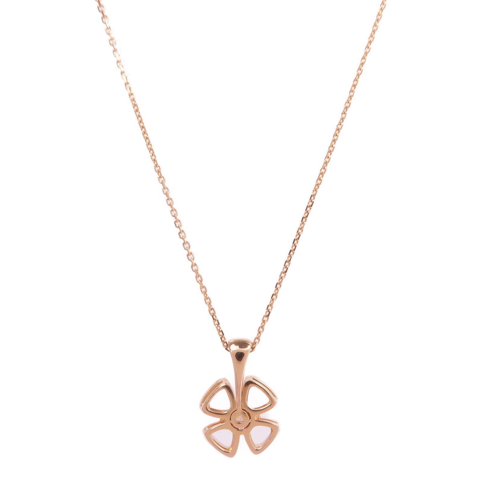 BVLGARI 18K玫瑰金Fiorever Diamond Necklace鑽石項鍊