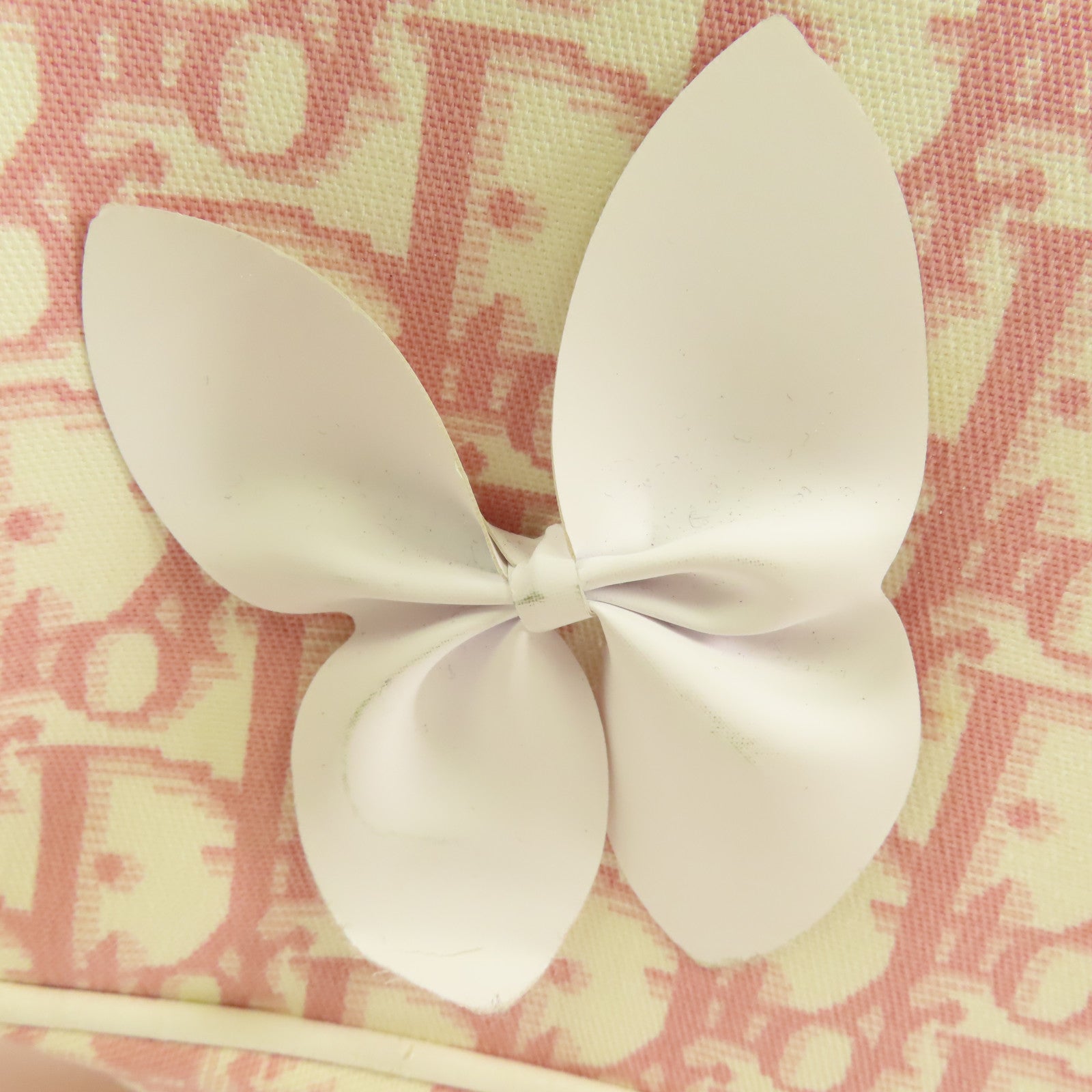 Dior 帆布Trotter Canvas Flower銀扣肩背袋