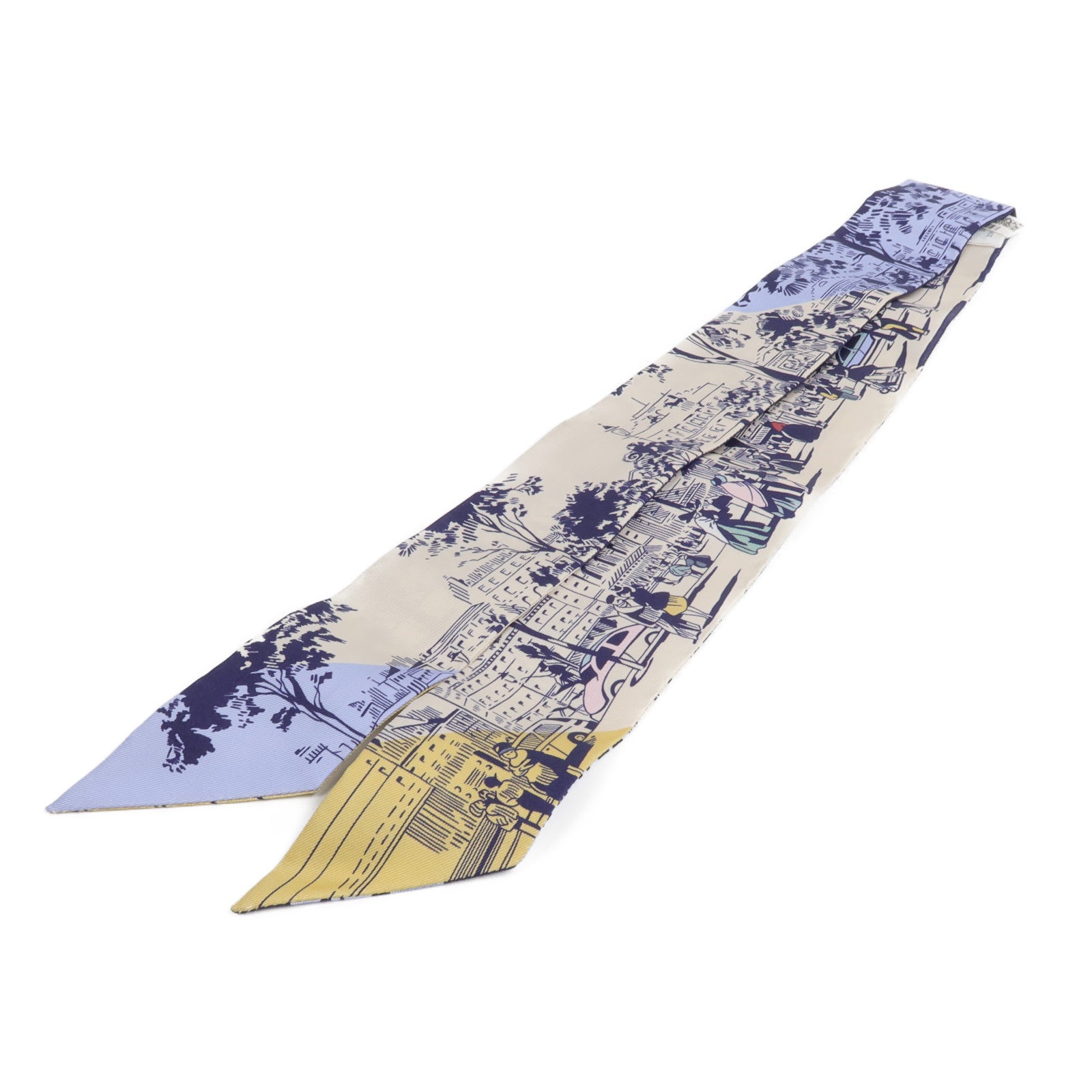 HERMES 絲質A l'Ombre des Boulevards Twilly絲巾