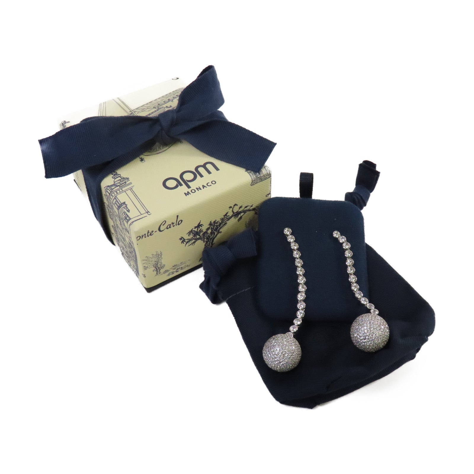 SELECTION 金屬/鋯石APM Monaco Earrings耳環