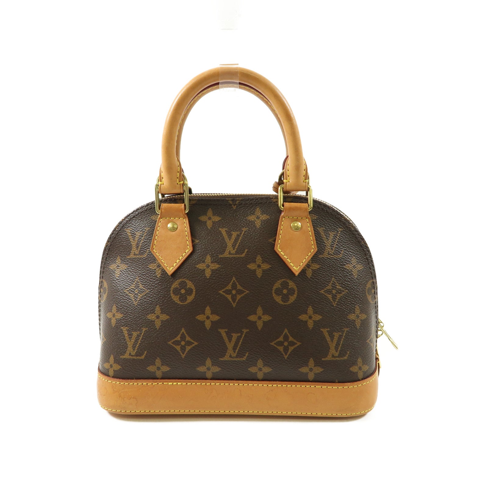 LOUIS VUITTON Monogram Alma BB金扣手挽肩背兩用袋棕色