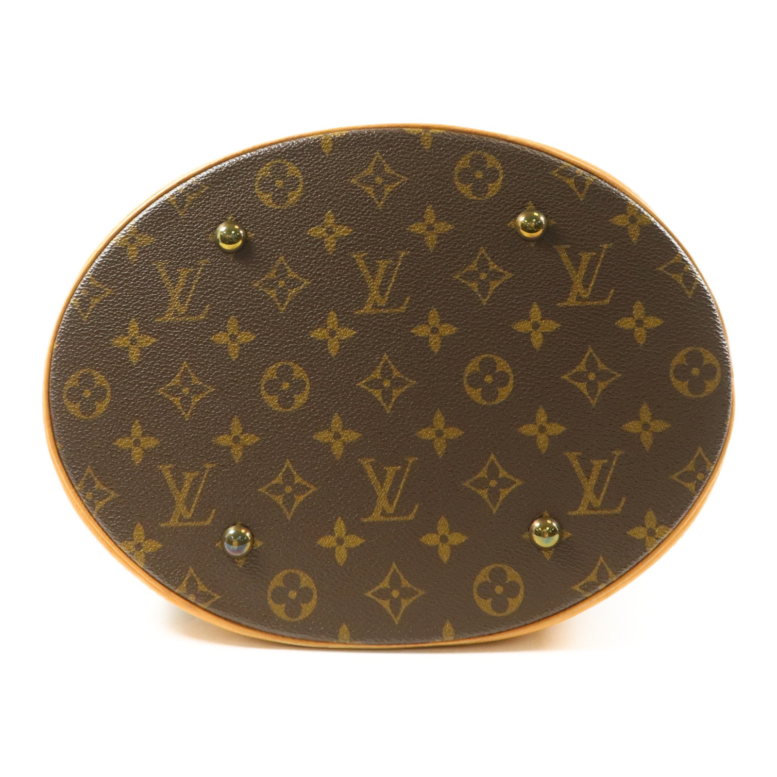 LOUIS VUITTON Monogram Bucket GM金扣手挽袋