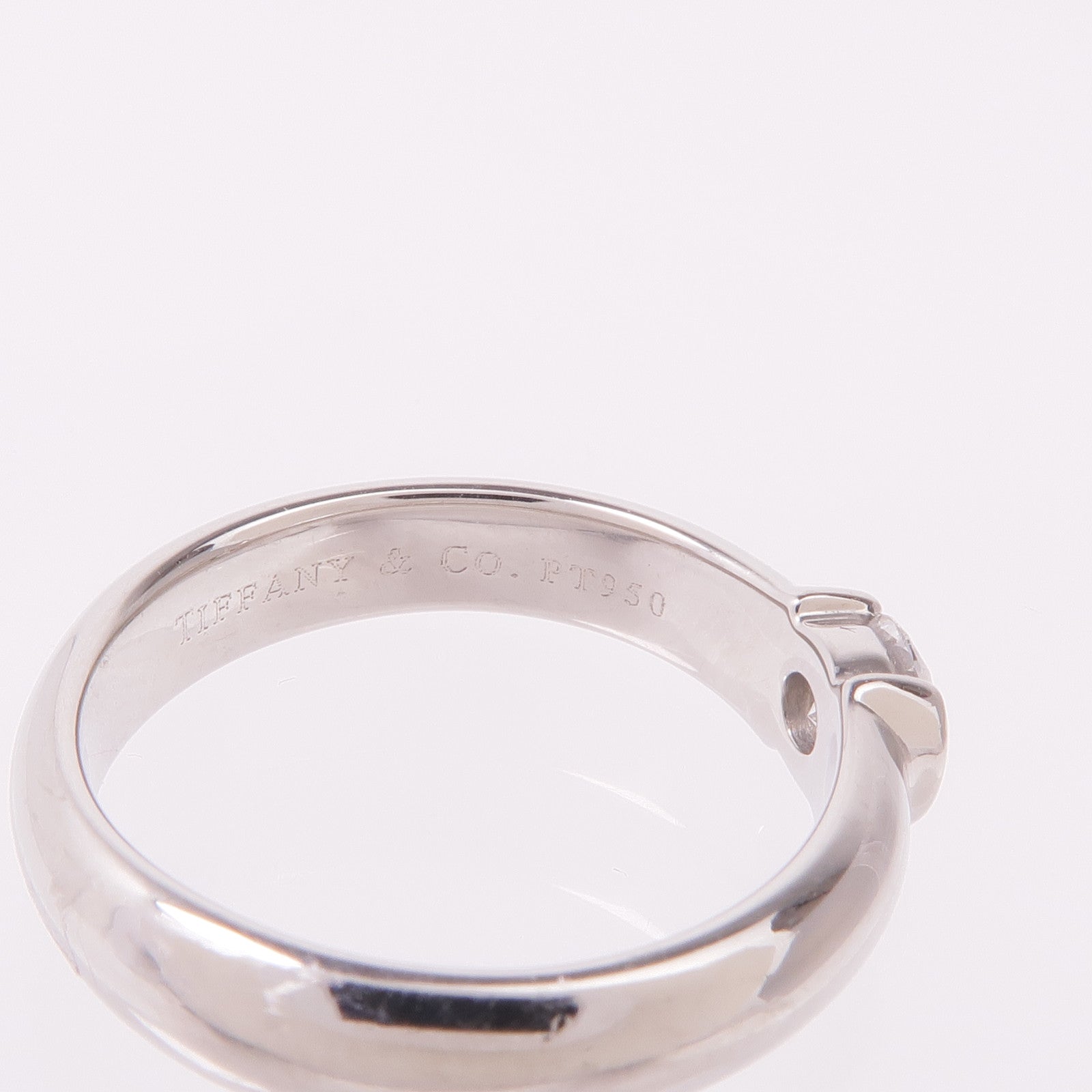 TIFFANY＆CO PT950鉑金Diamond Ring鑽石戒指US#4.75