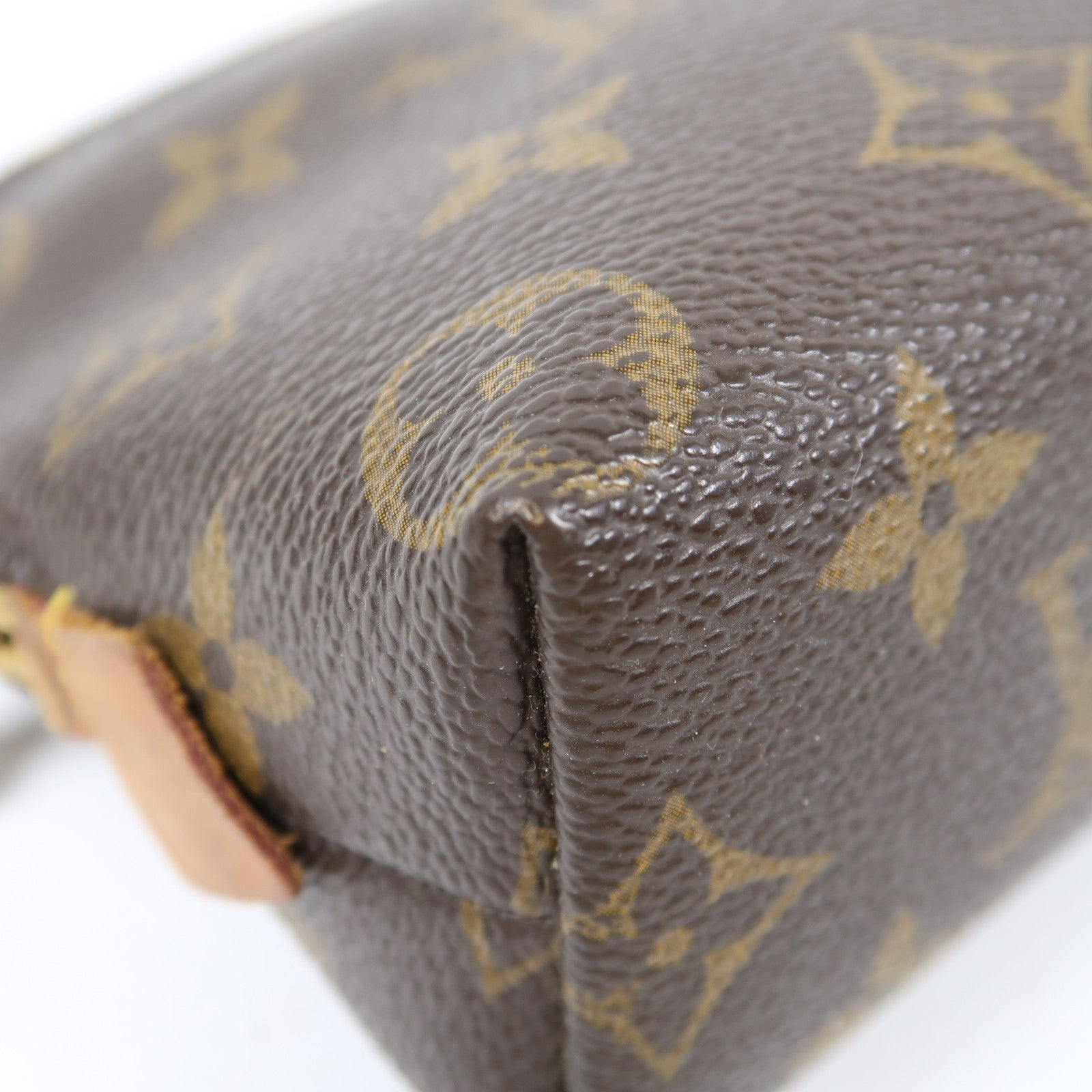 LOUIS VUITTON Monogram Pouch金扣手拿包啡色