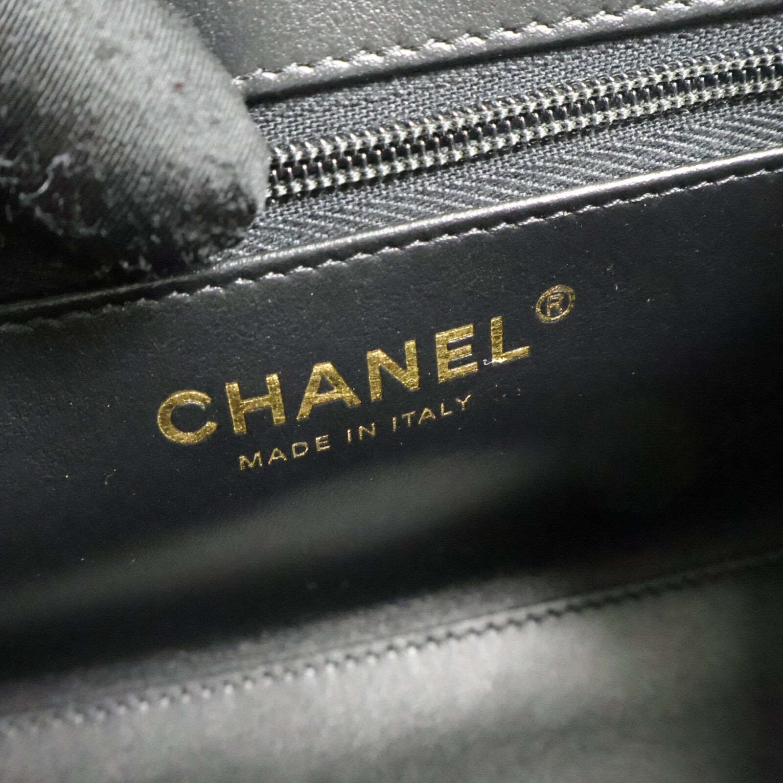 CHANEL 牛皮皮革Kelly Mini鏈帶手挽肩背兩用袋