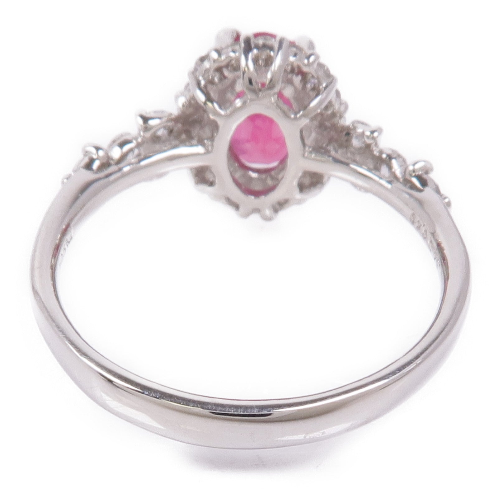 JEWELRY PT950鉑金Ruby/Diamond Ring紅寶石/鑽石戒指US#6