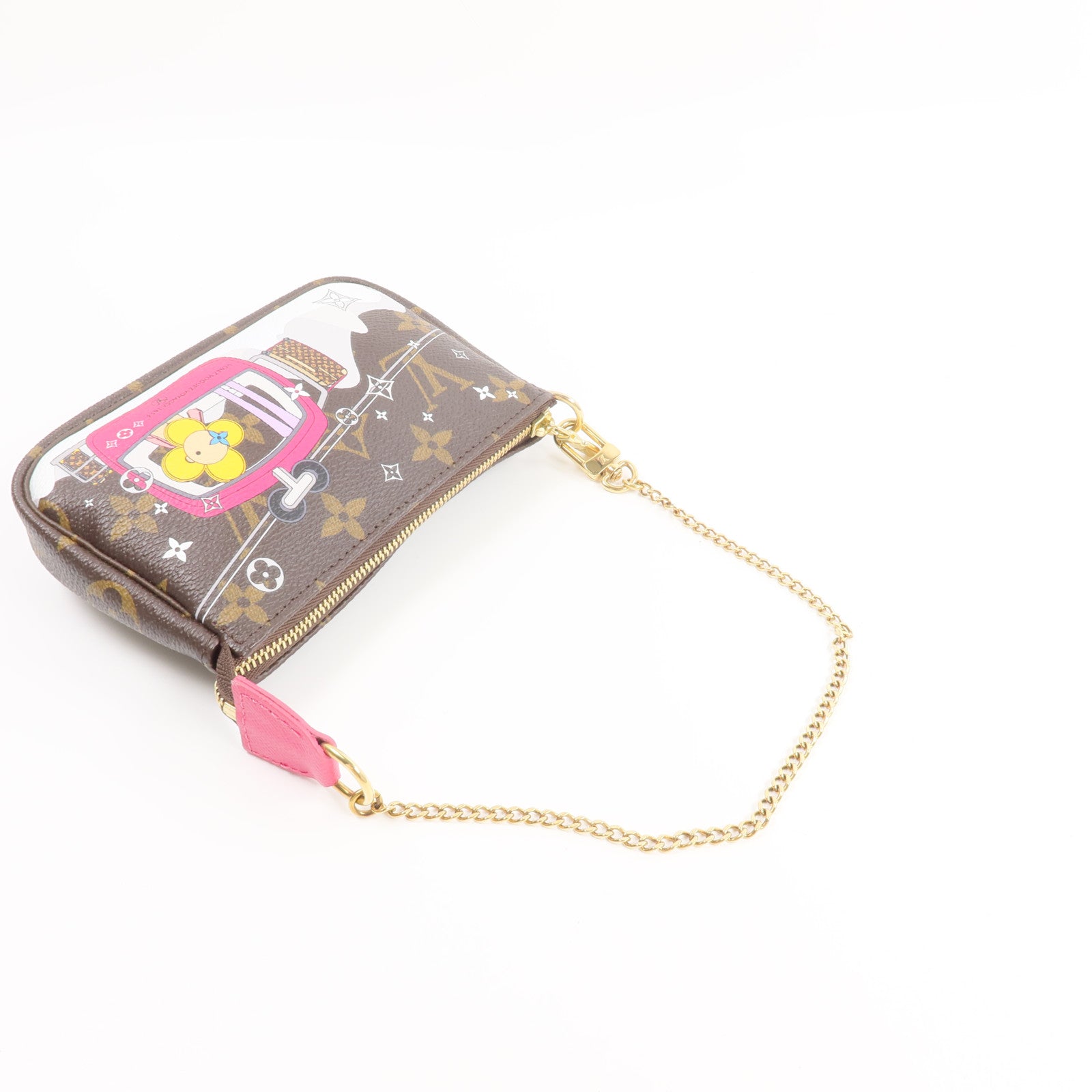 LOUIS VUITTON Monogram Vivienne Accessories Pouch鏈帶手拿包