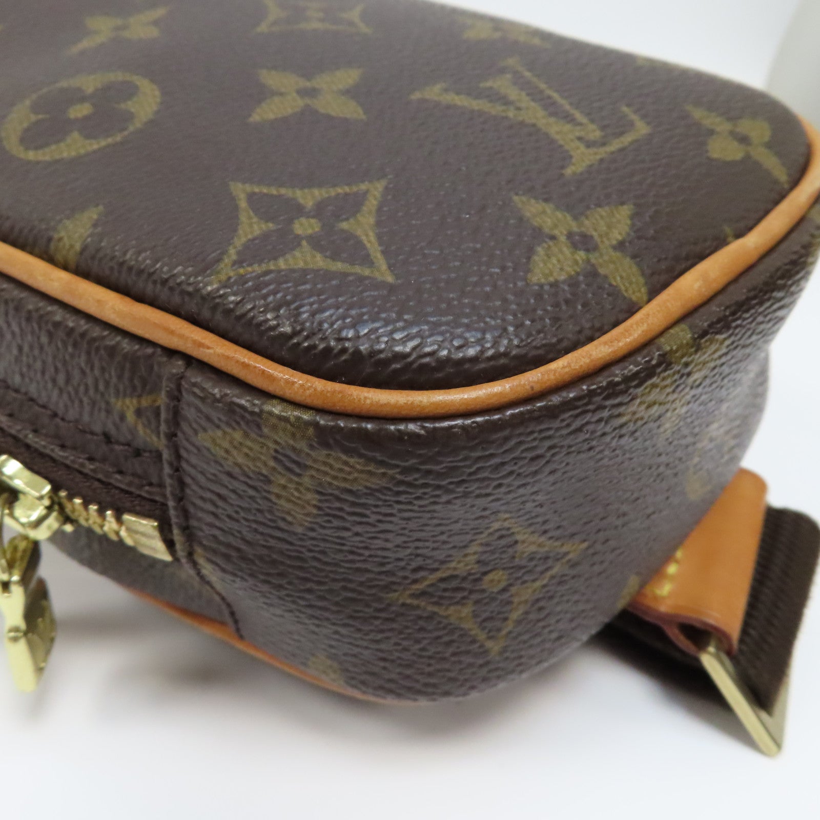 LOUIS VUITTON Monogram Pochette Gange Waist Bag金扣腰包啡色