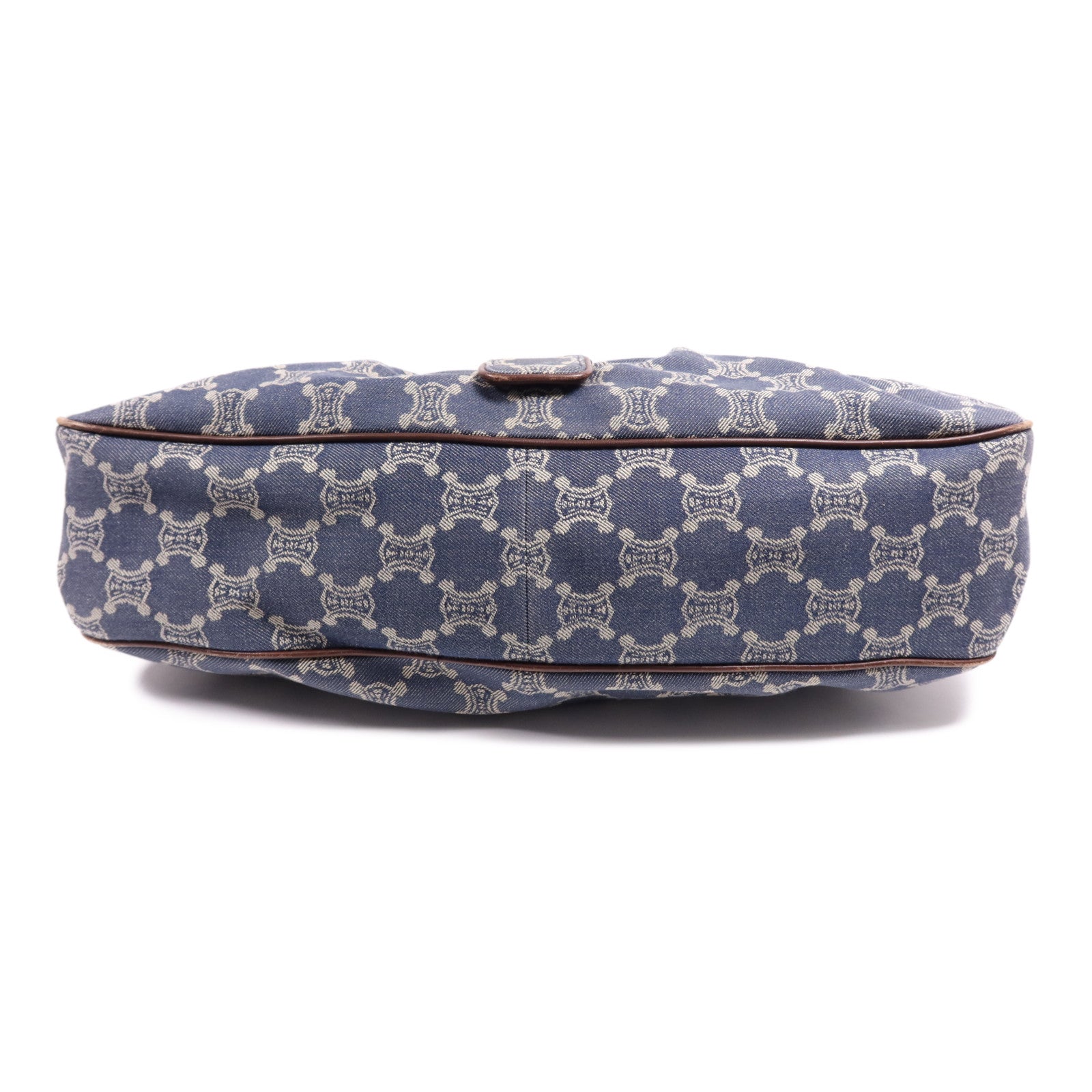 CELINE 牛仔布/皮革Macadam Hand Bag金扣手挽袋