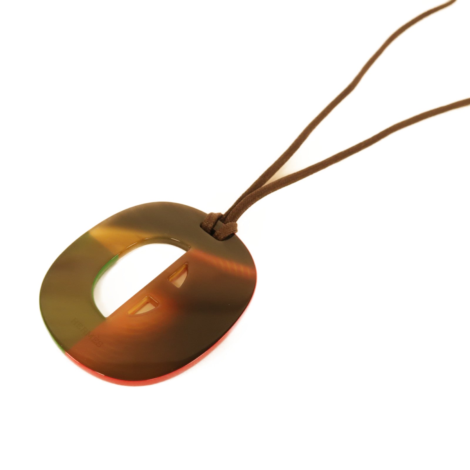 HERMES 【激減優惠】水牛角Necklace項鍊紅色/綠色