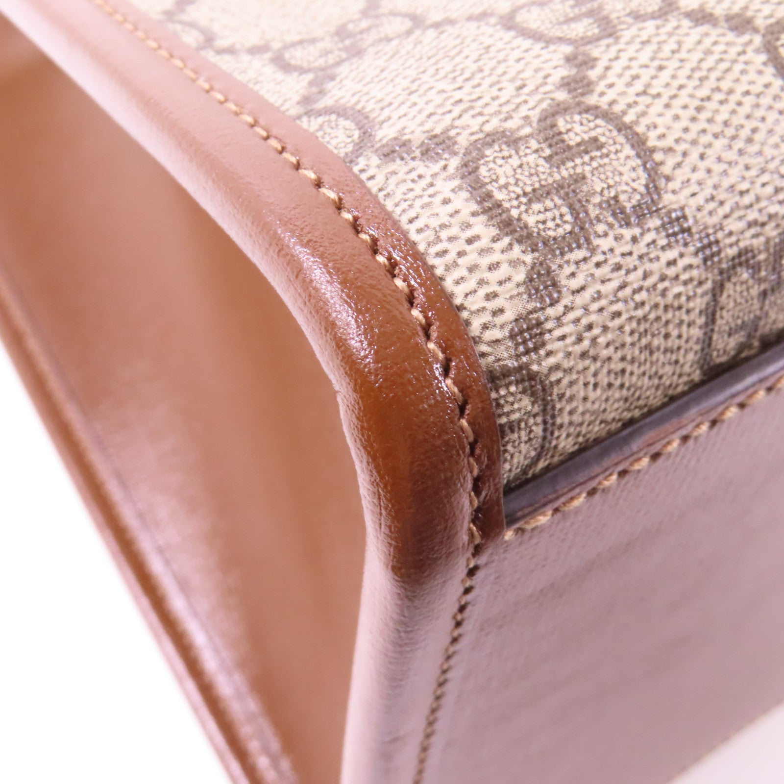GUCCI 【激減優惠】塗層帆布GG SUPREME Shoulder Bag金扣手挽肩背兩用袋啡色