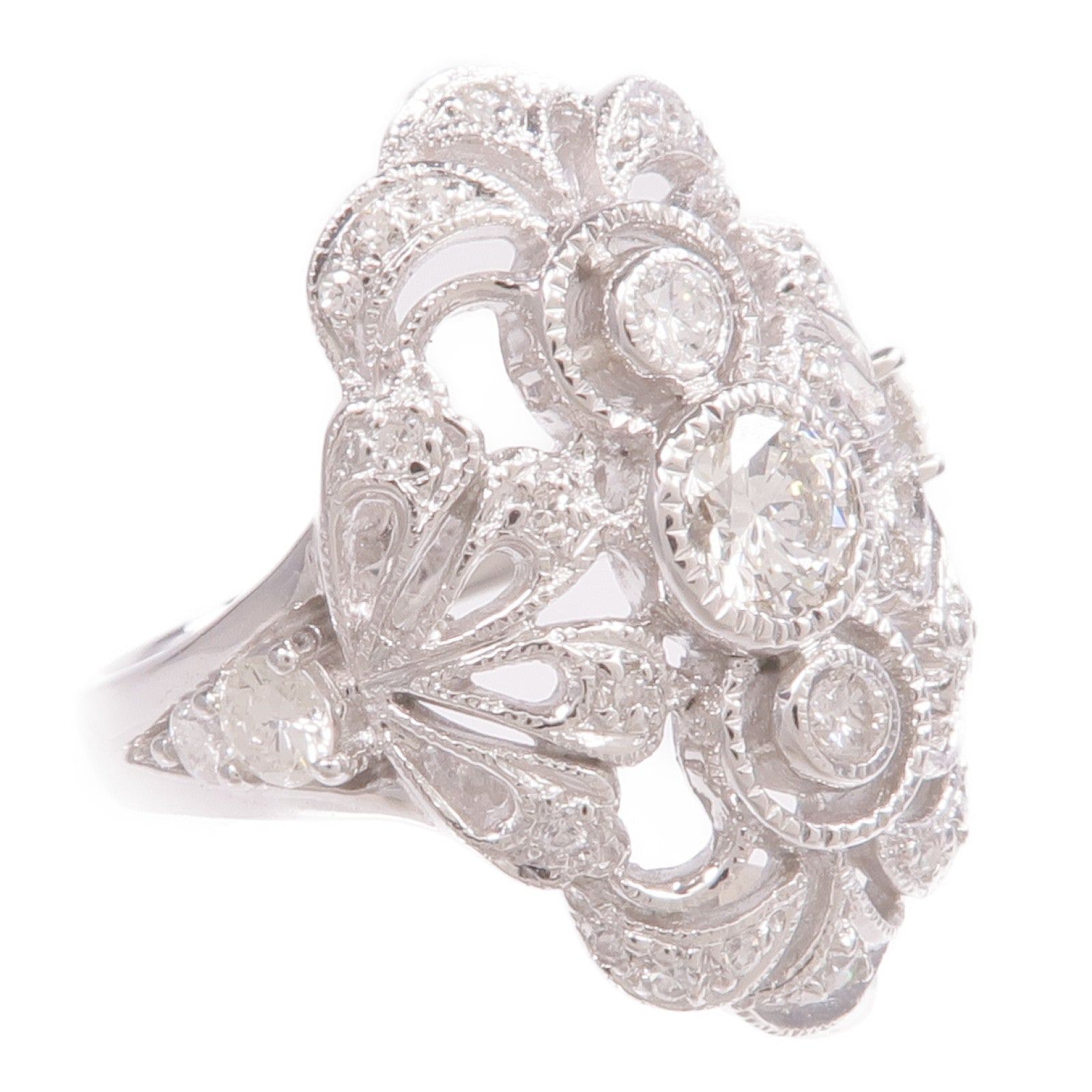 JEWELRY 【激減優惠】18K白金Diamond Ring鑽石戒指US#6