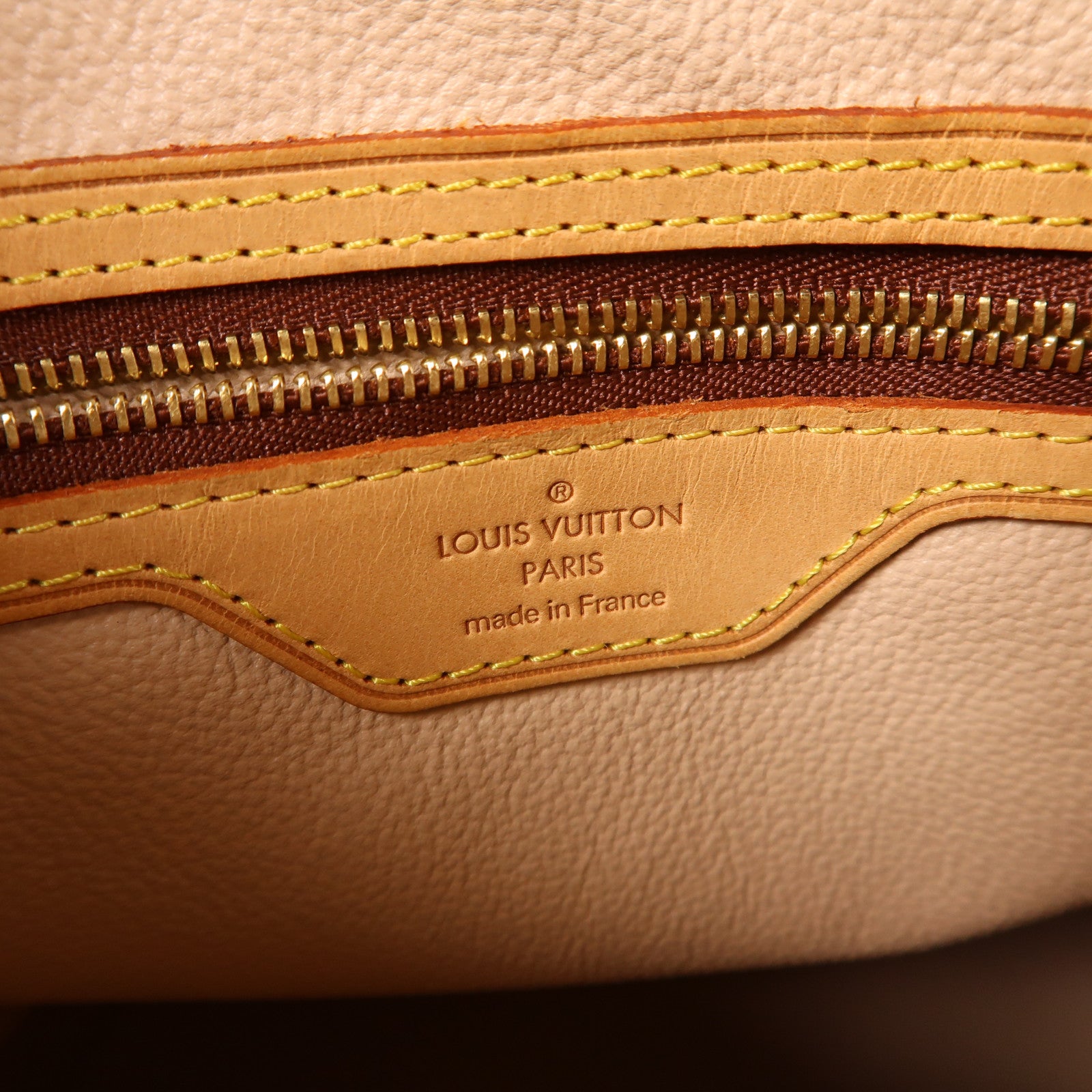 LOUIS VUITTON Monogram Petit Bucket金扣肩背袋棕色