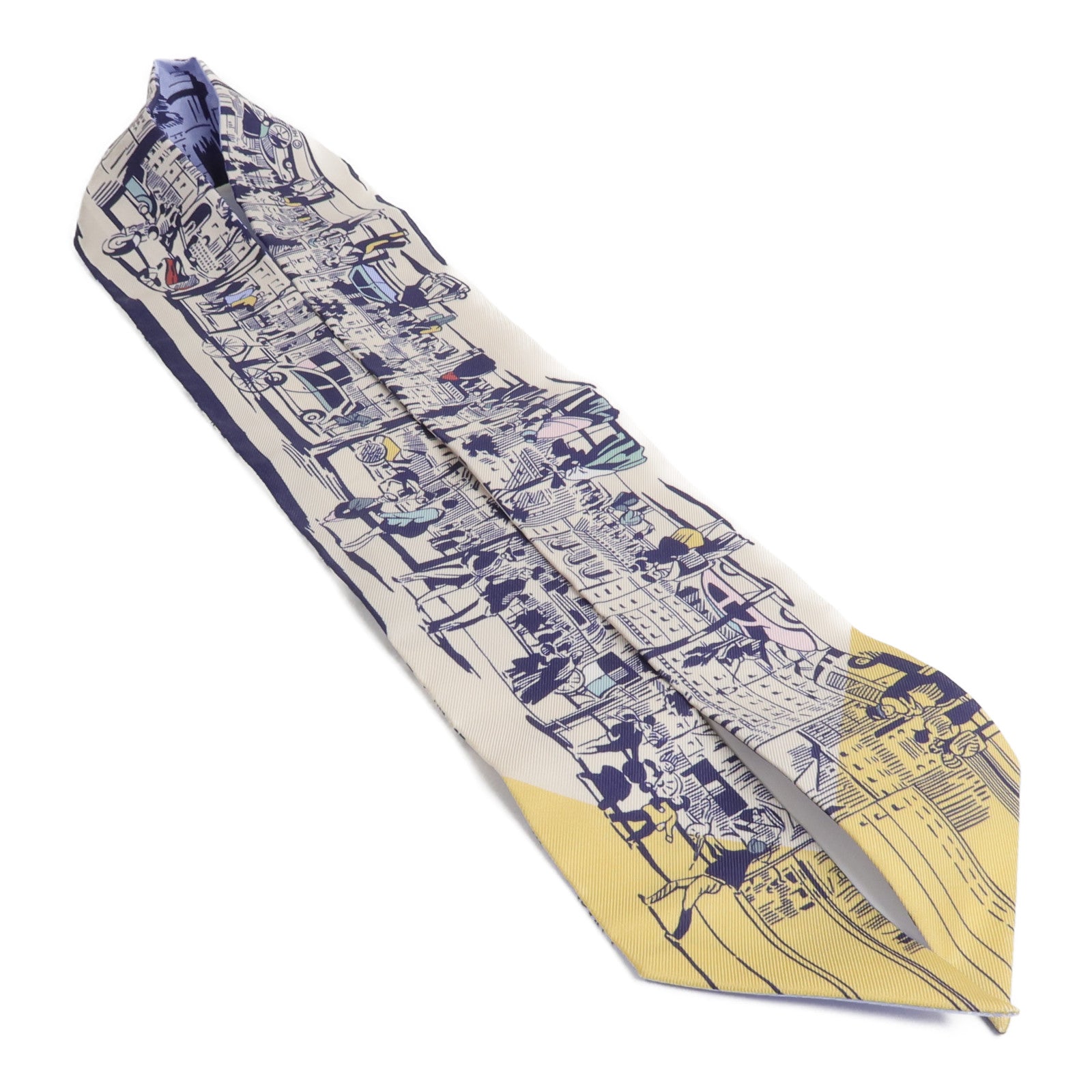 HERMES 絲質A l'Ombre des Boulevards Twilly絲巾