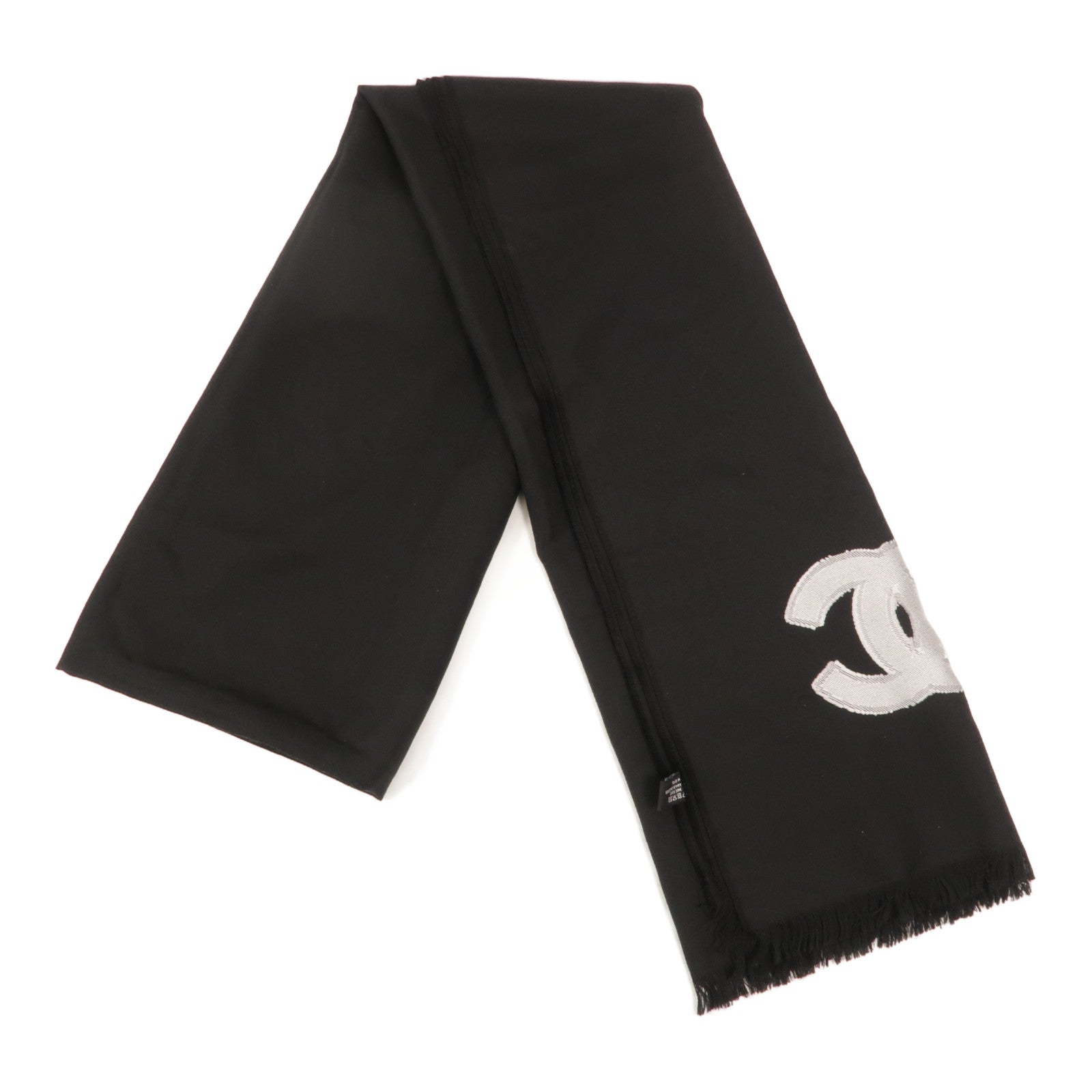CHANEL 羊絨/絲質Scarf 75X200圍巾