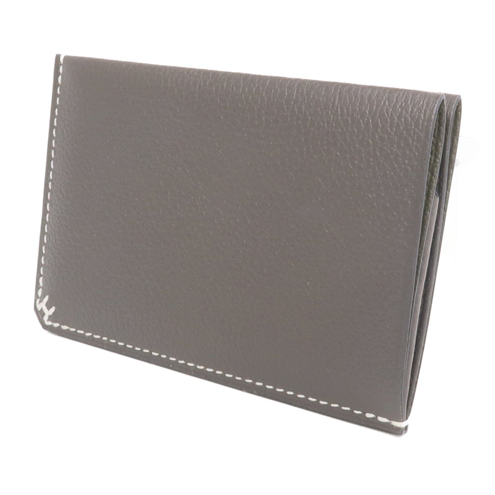 HERMES Evercolor皮革H Sellier Card Holder卡片套 Vert de Gris