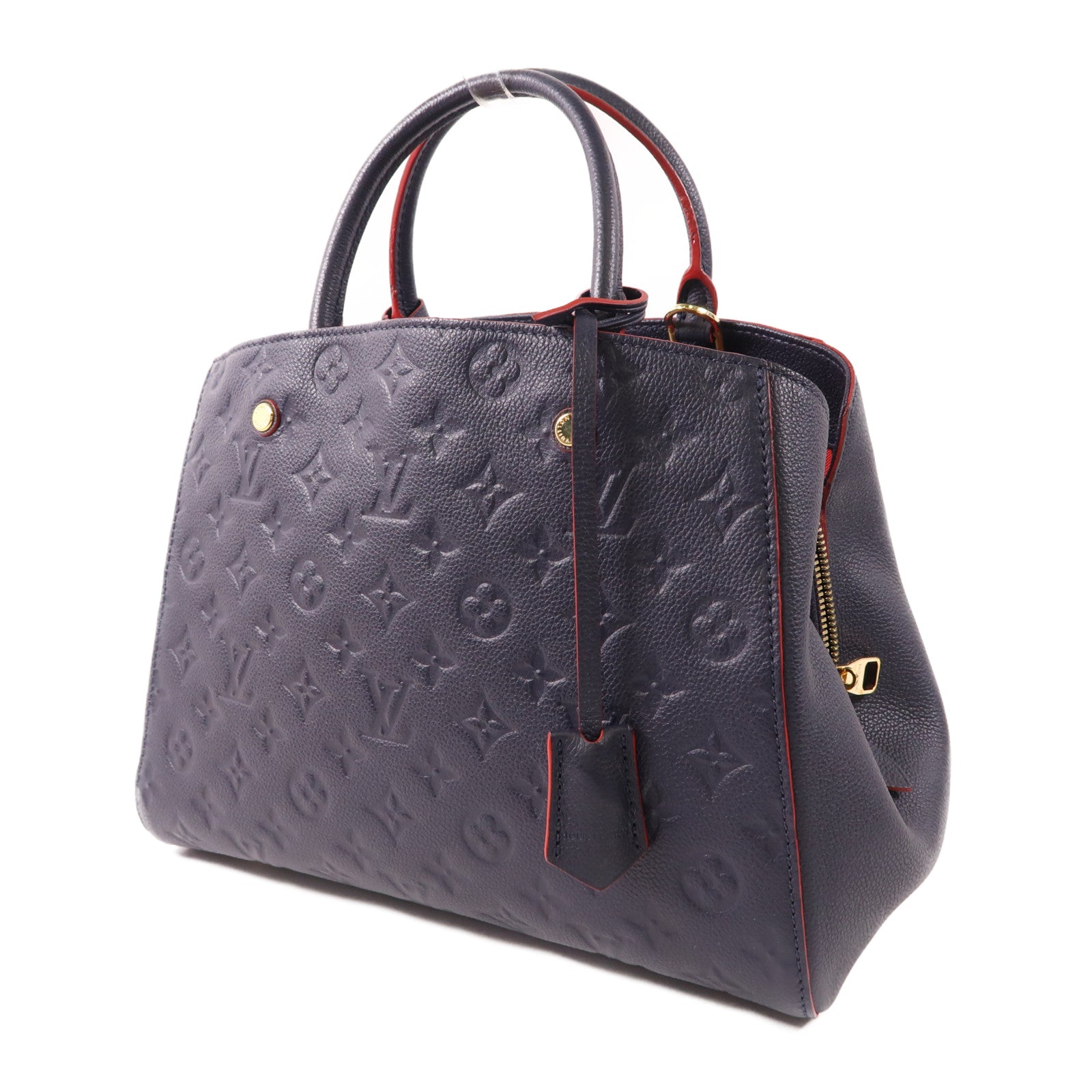 LOUIS VUITTON Monogram Empreinte Montaigne MM金扣手挽肩背兩用袋