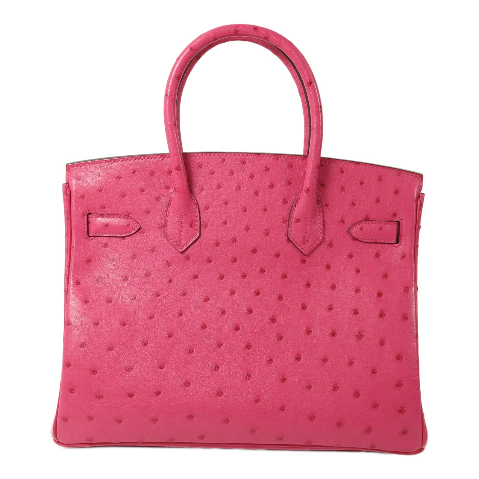 HERMES 鴕鳥皮革Birkin 30手挽袋Rose Tyrien