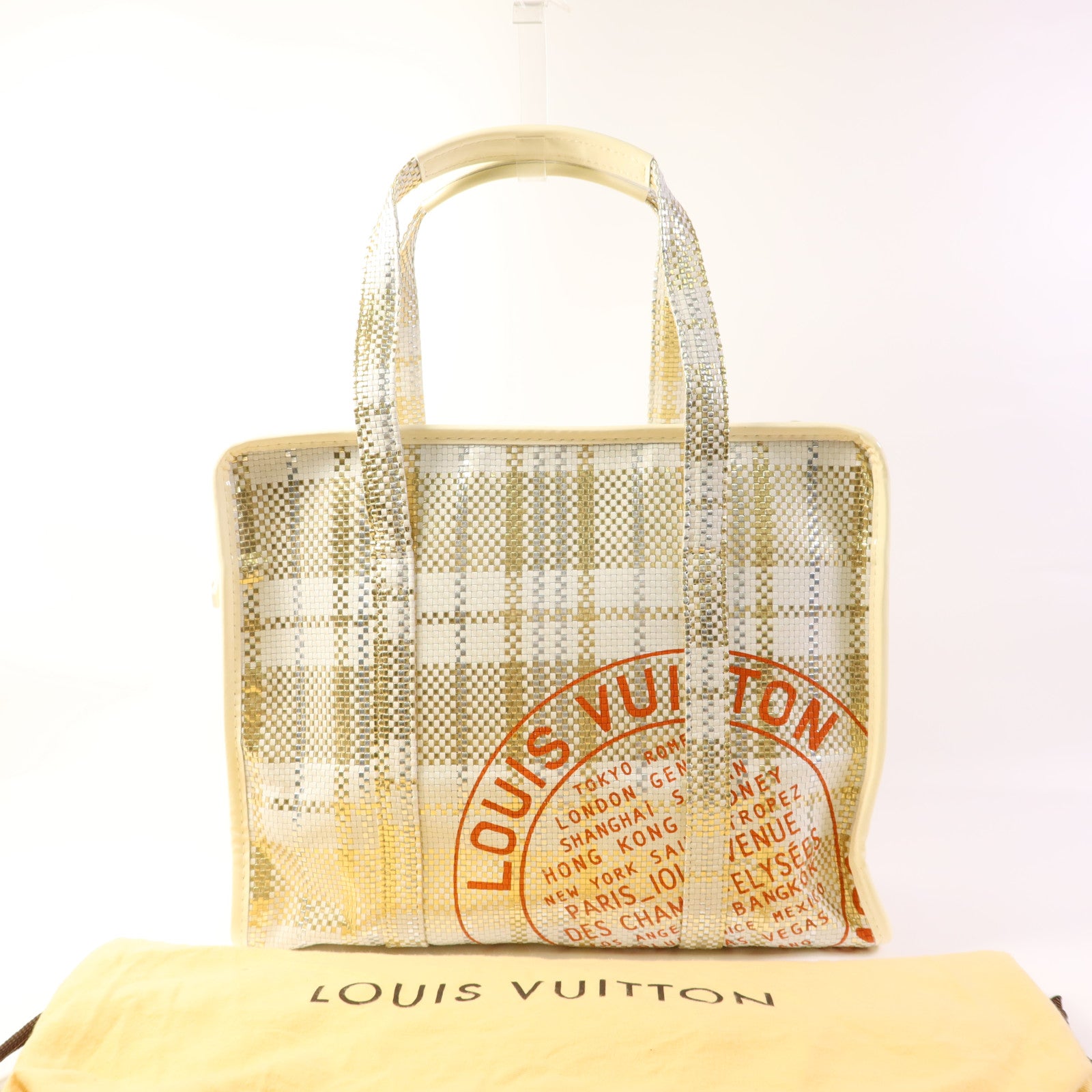 LOUIS VUITTON 皮革Street Shopper PM金扣手挽袋