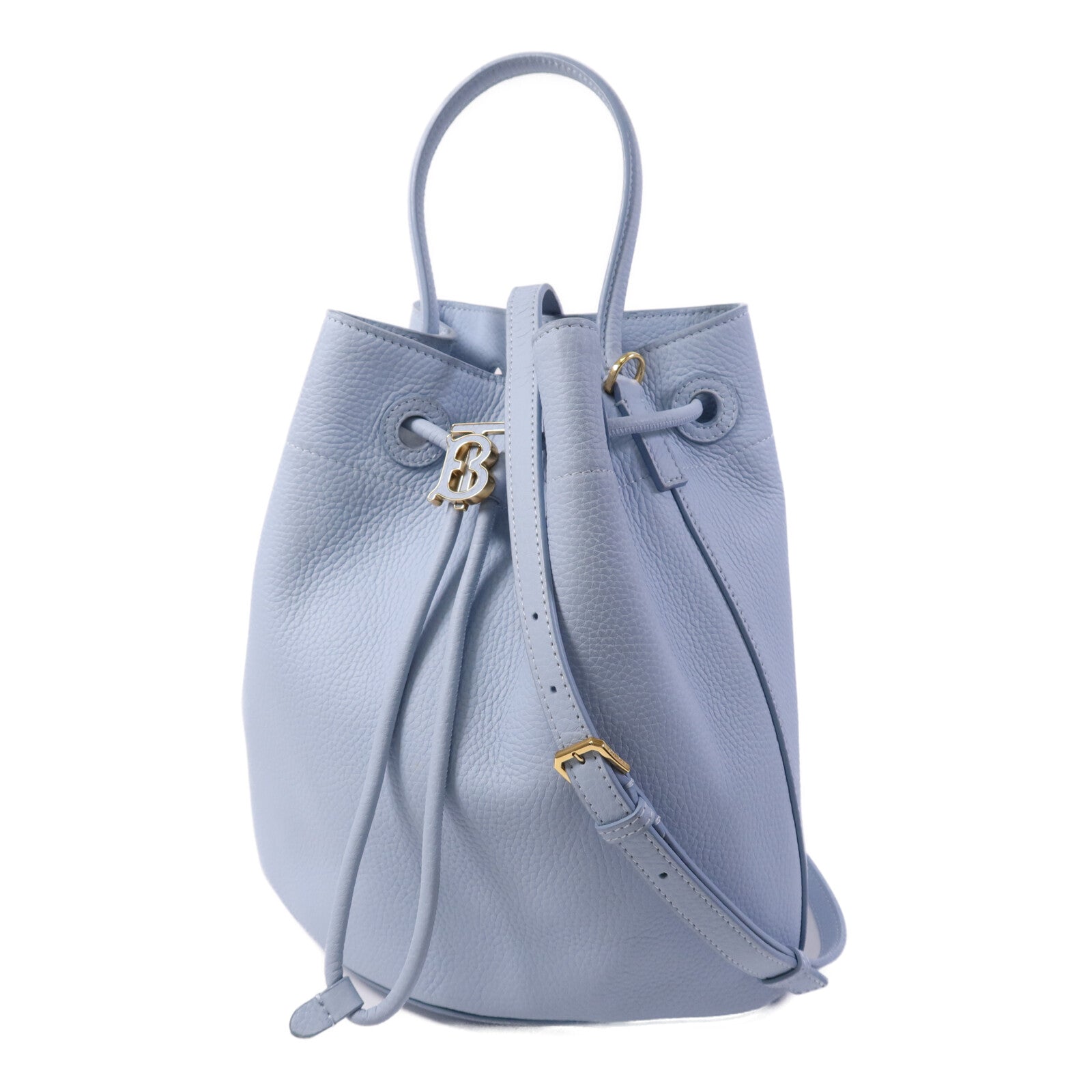 BURBERRY 牛皮皮革TB Bucket Bag金扣手挽肩背兩用袋