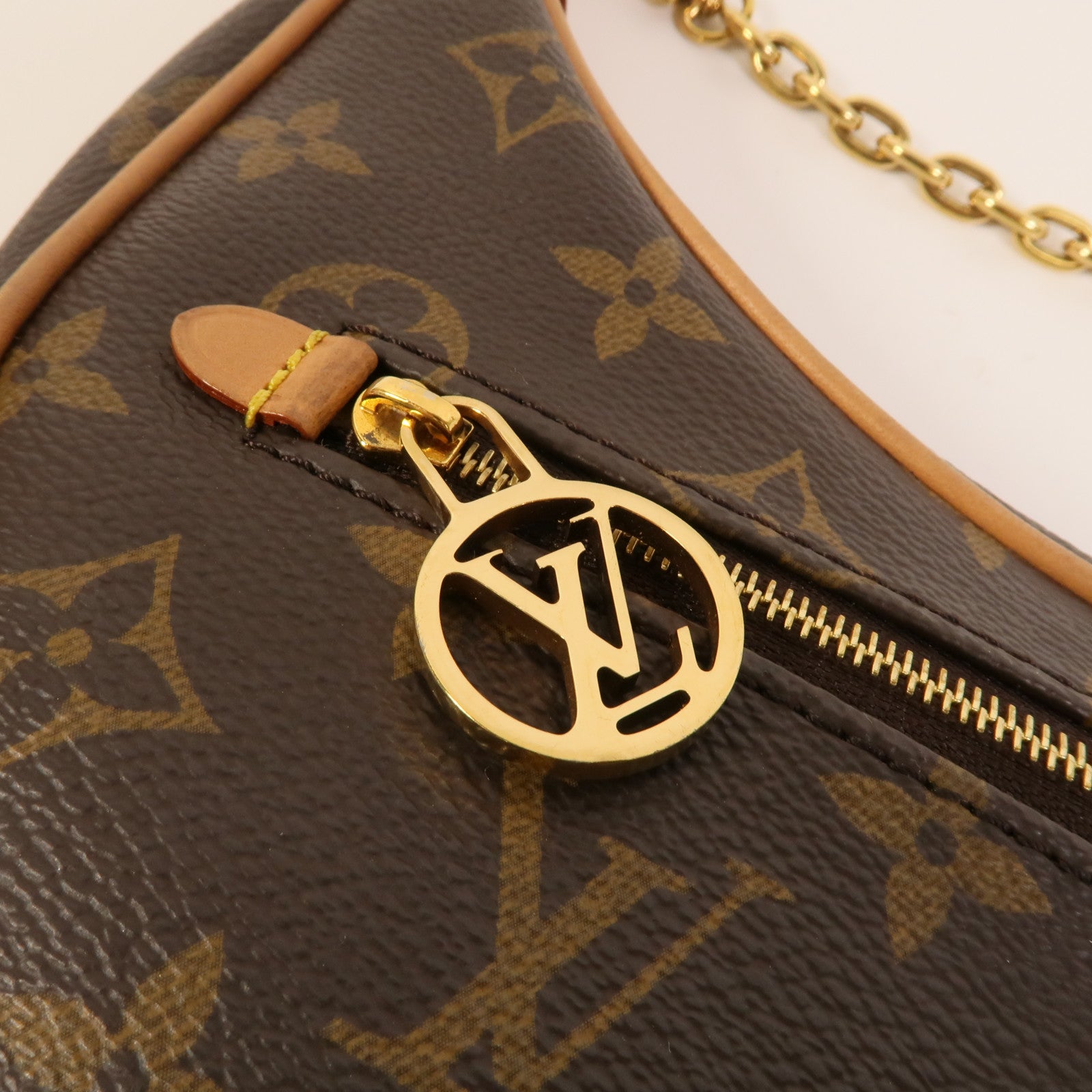LOUIS VUITTON Monogram Loop金扣肩背袋棕色