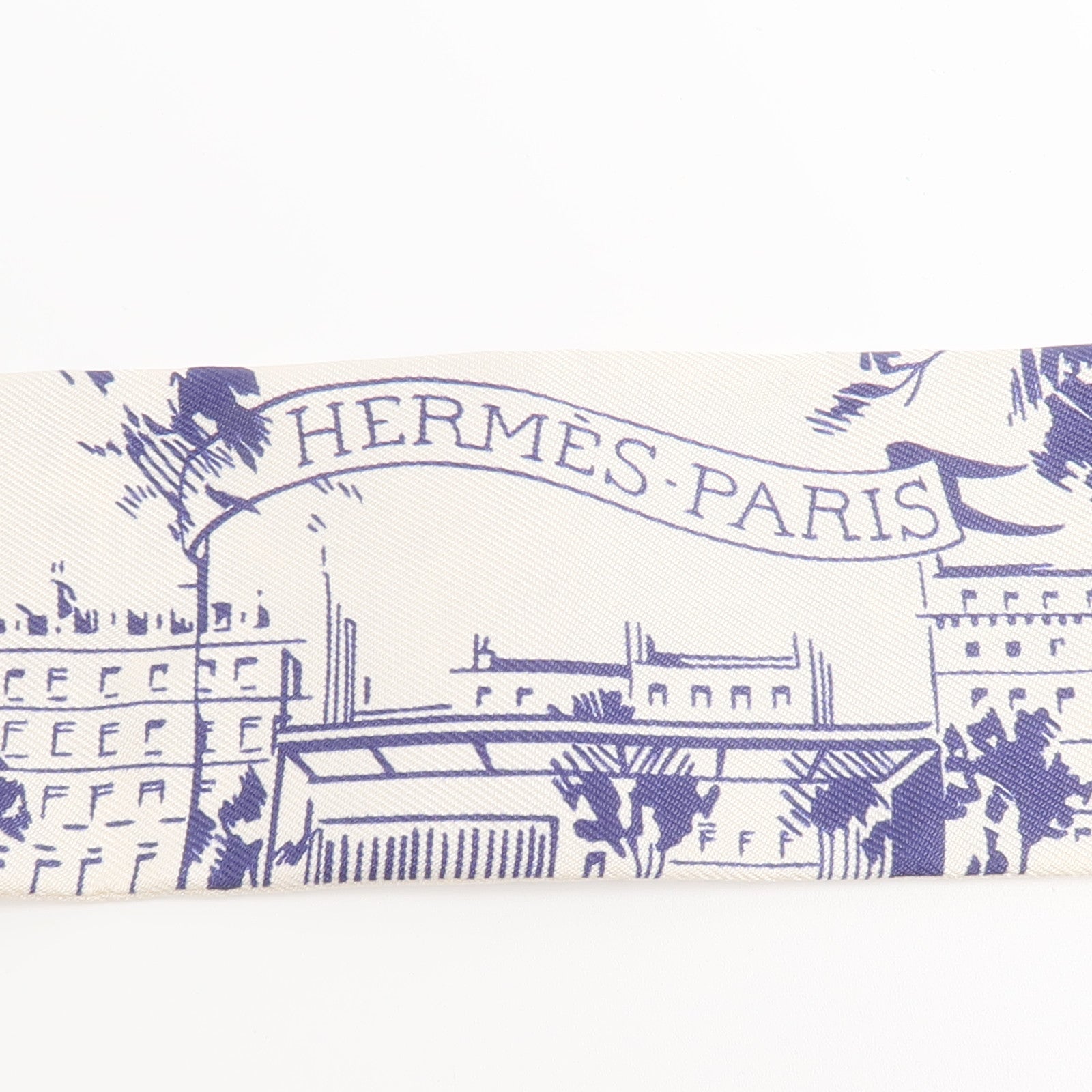 HERMES 絲質A l'Ombre des Boulevards Twilly絲巾