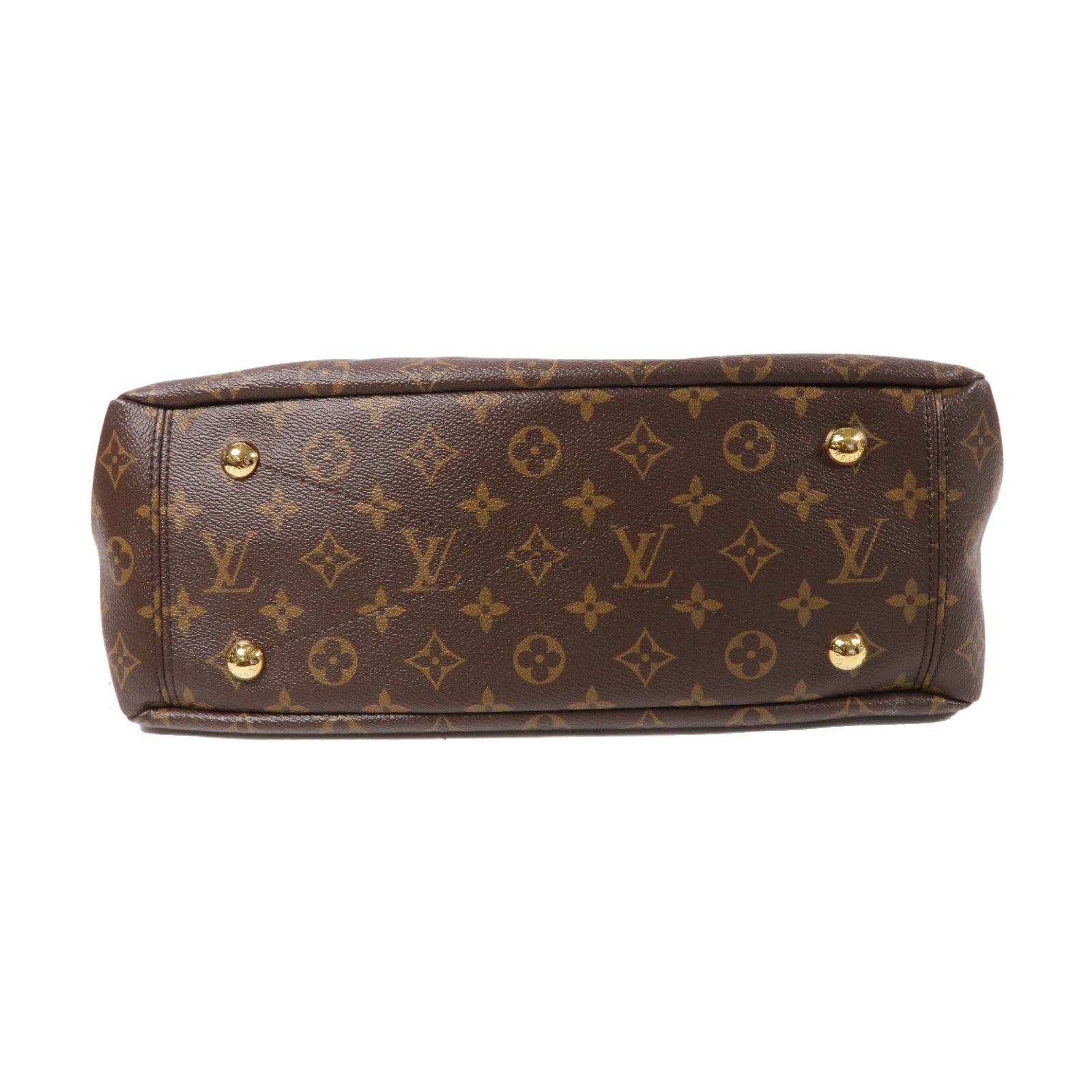 LOUIS VUITTON Monogram Pallas MM金扣手挽肩背兩用袋紅色/啡色