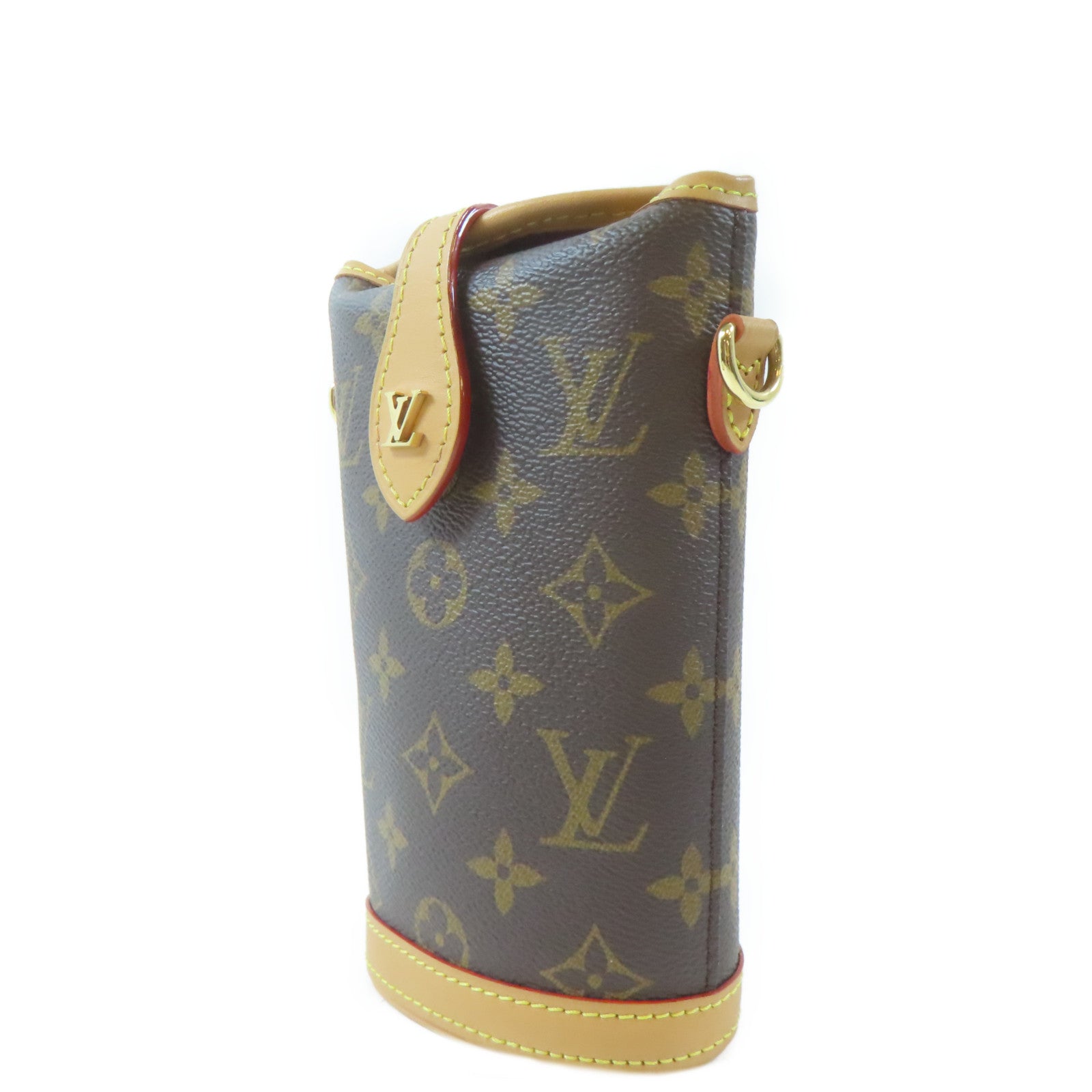 LOUIS VUITTON 【激減優惠】Monogram Fold Me Pouch金扣肩背袋啡色