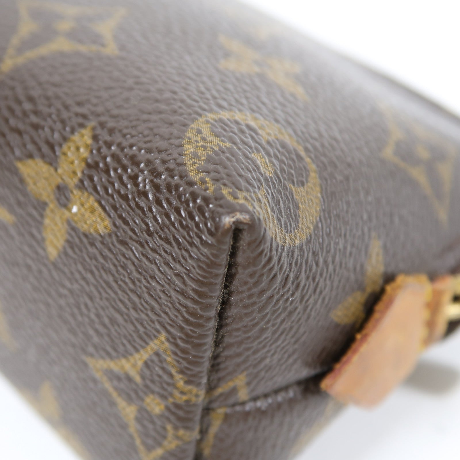 LOUIS VUITTON Monogram Pouch金扣手拿包啡色