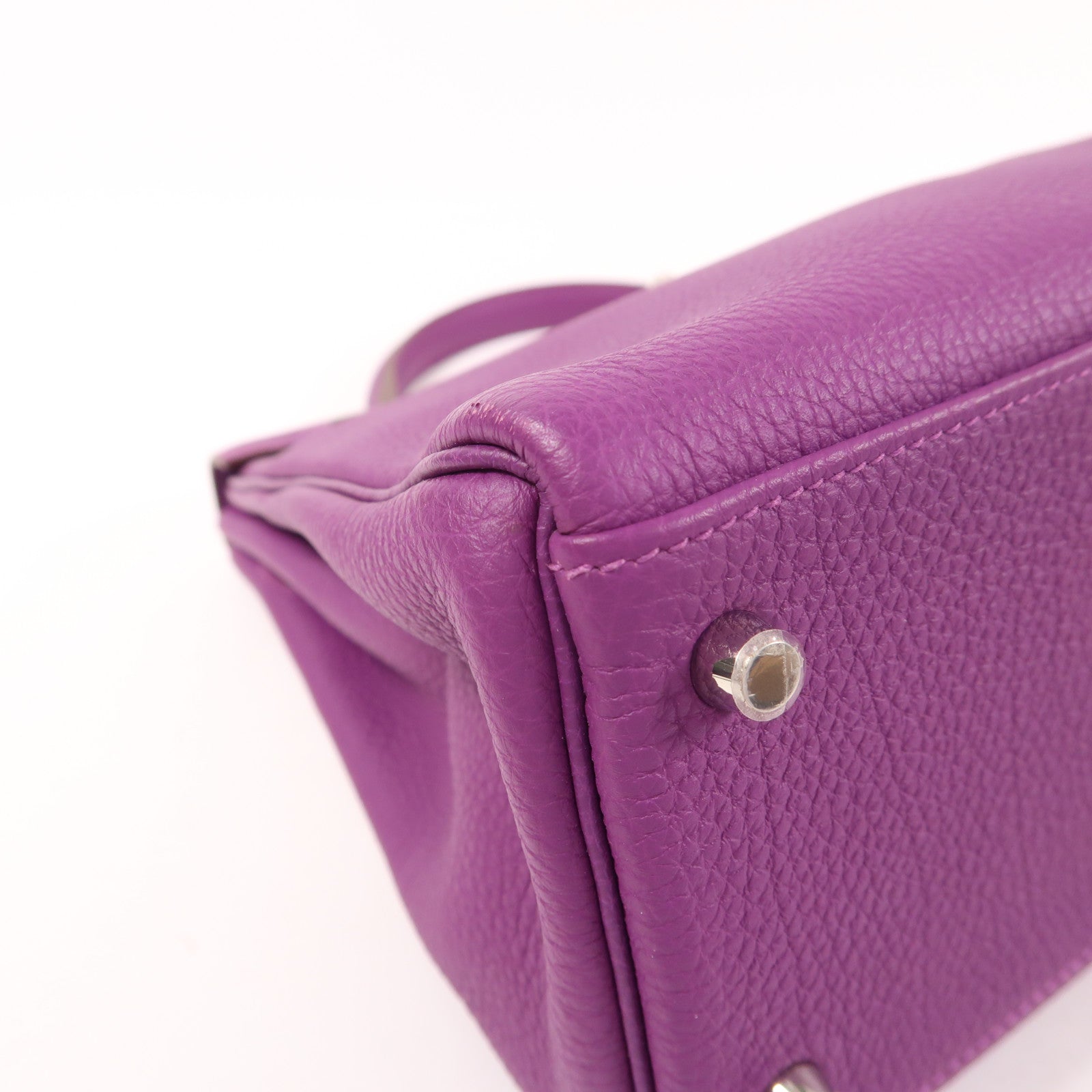 HERMES Togo皮革Kelly 32銀扣手挽肩背兩用袋Anemone