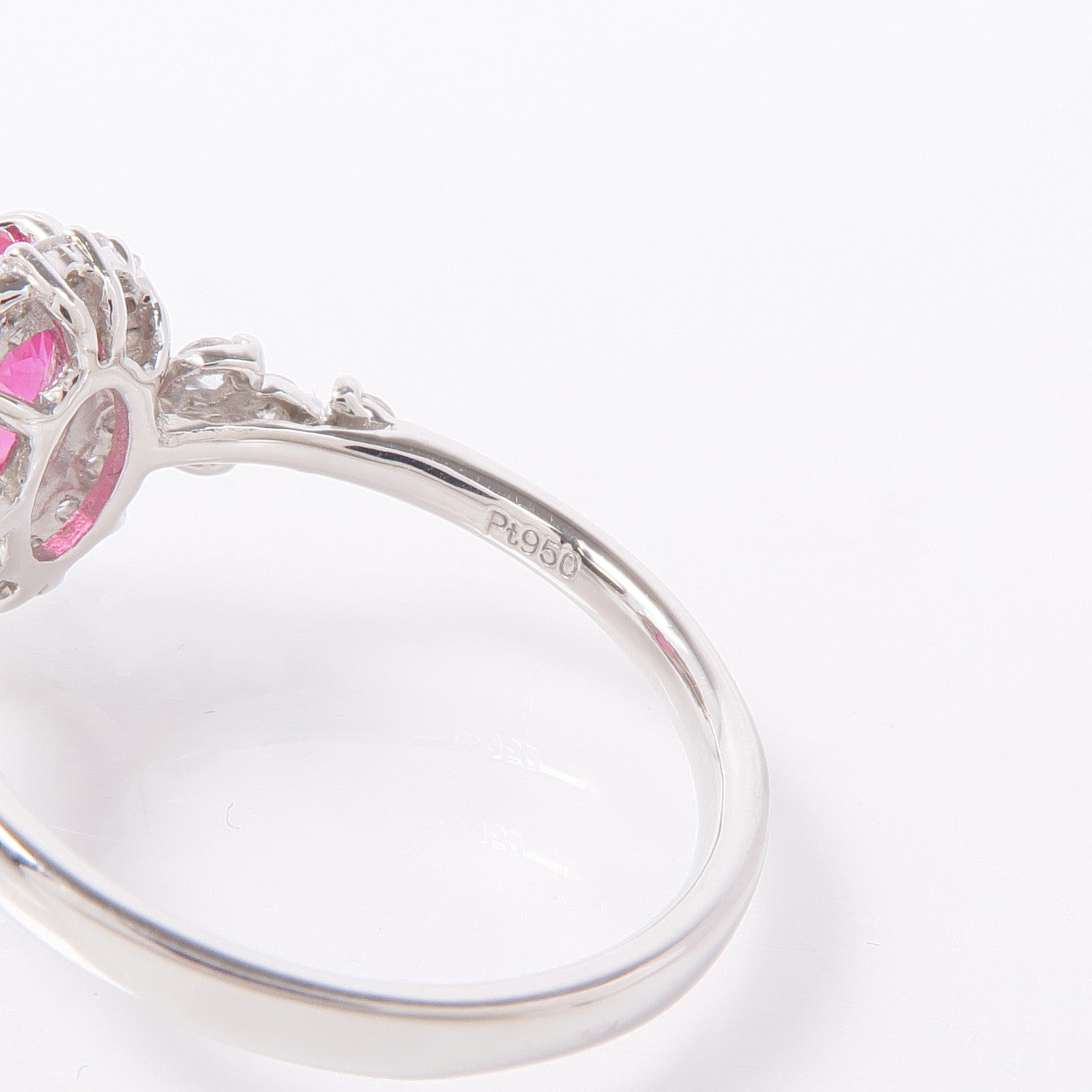 JEWELRY PT950鉑金Ruby/Diamond Ring紅寶石/鑽石戒指US#6