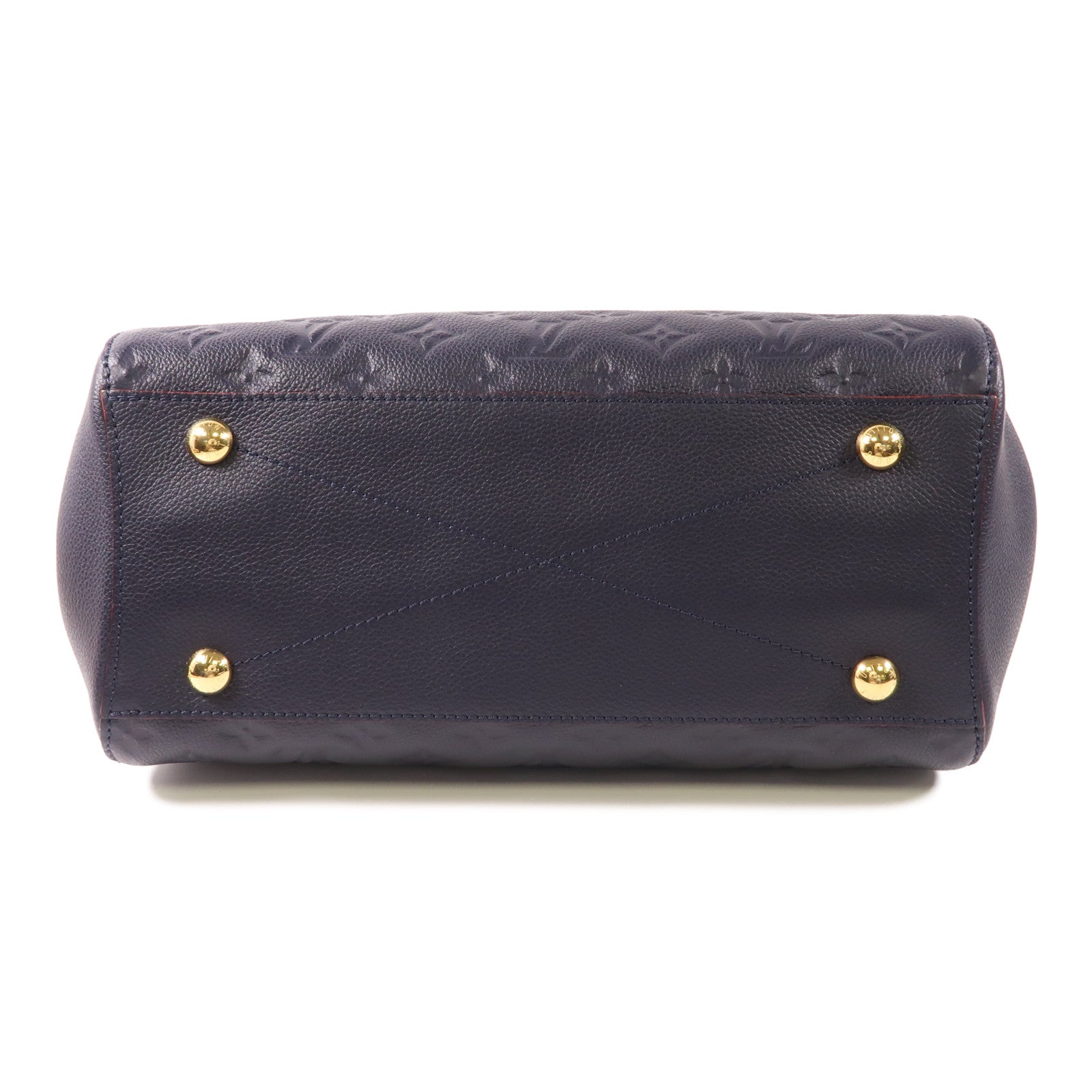 LOUIS VUITTON Monogram Empreinte Montaigne MM金扣手挽肩背兩用袋