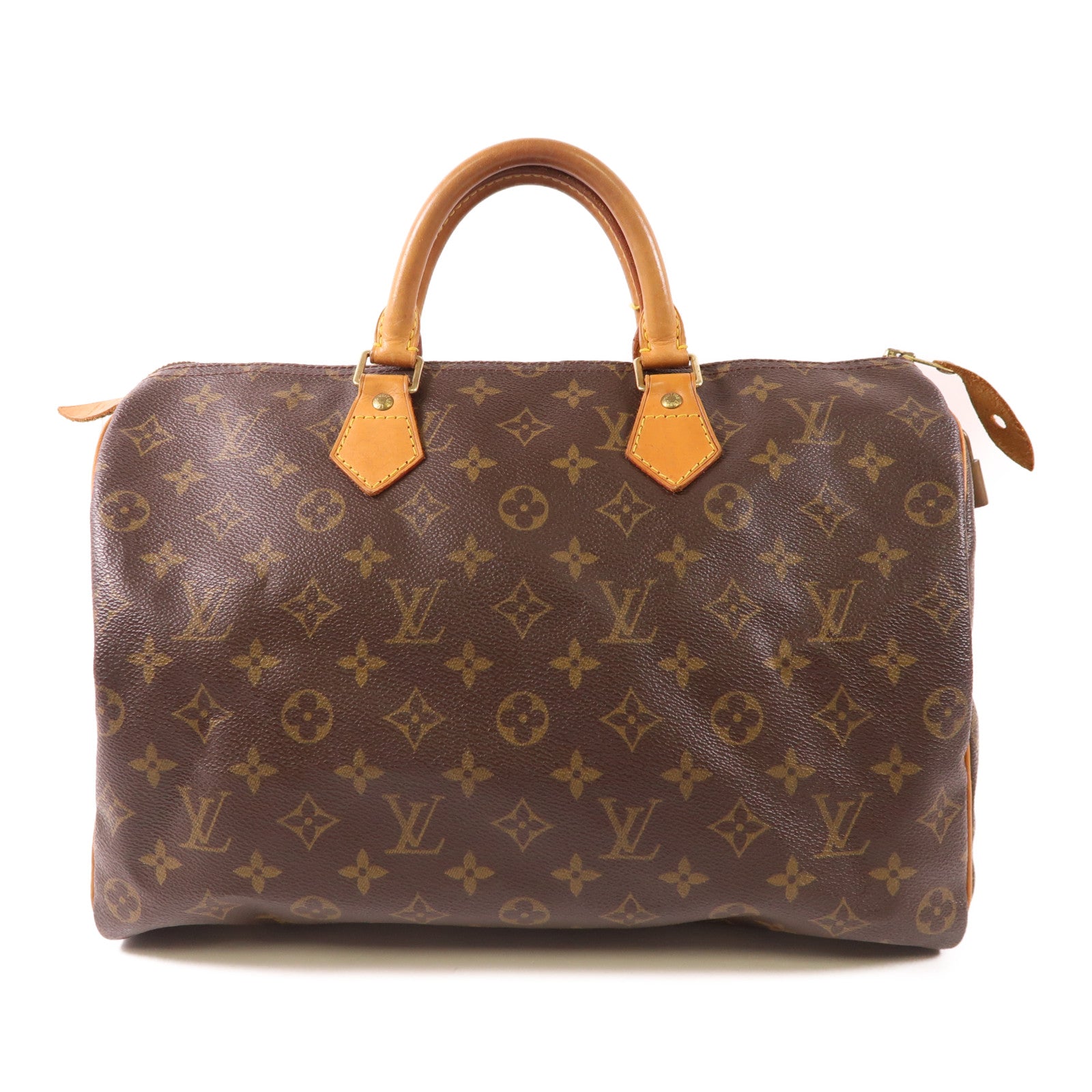 LOUIS VUITTON Monogram Speedy 35金扣手挽袋