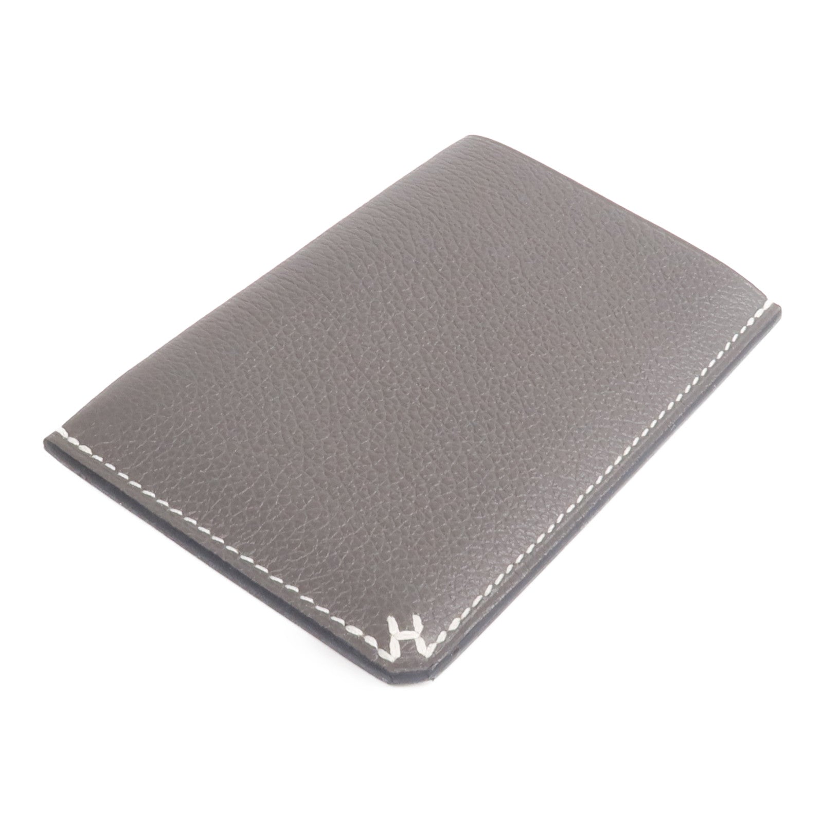 HERMES Evercolor皮革H Sellier Card Holder卡片套 Vert de Gris