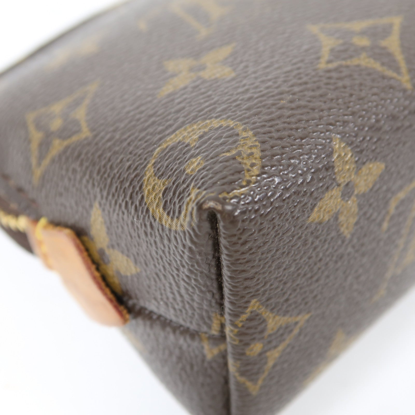 LOUIS VUITTON Monogram Pouch金扣手拿包啡色