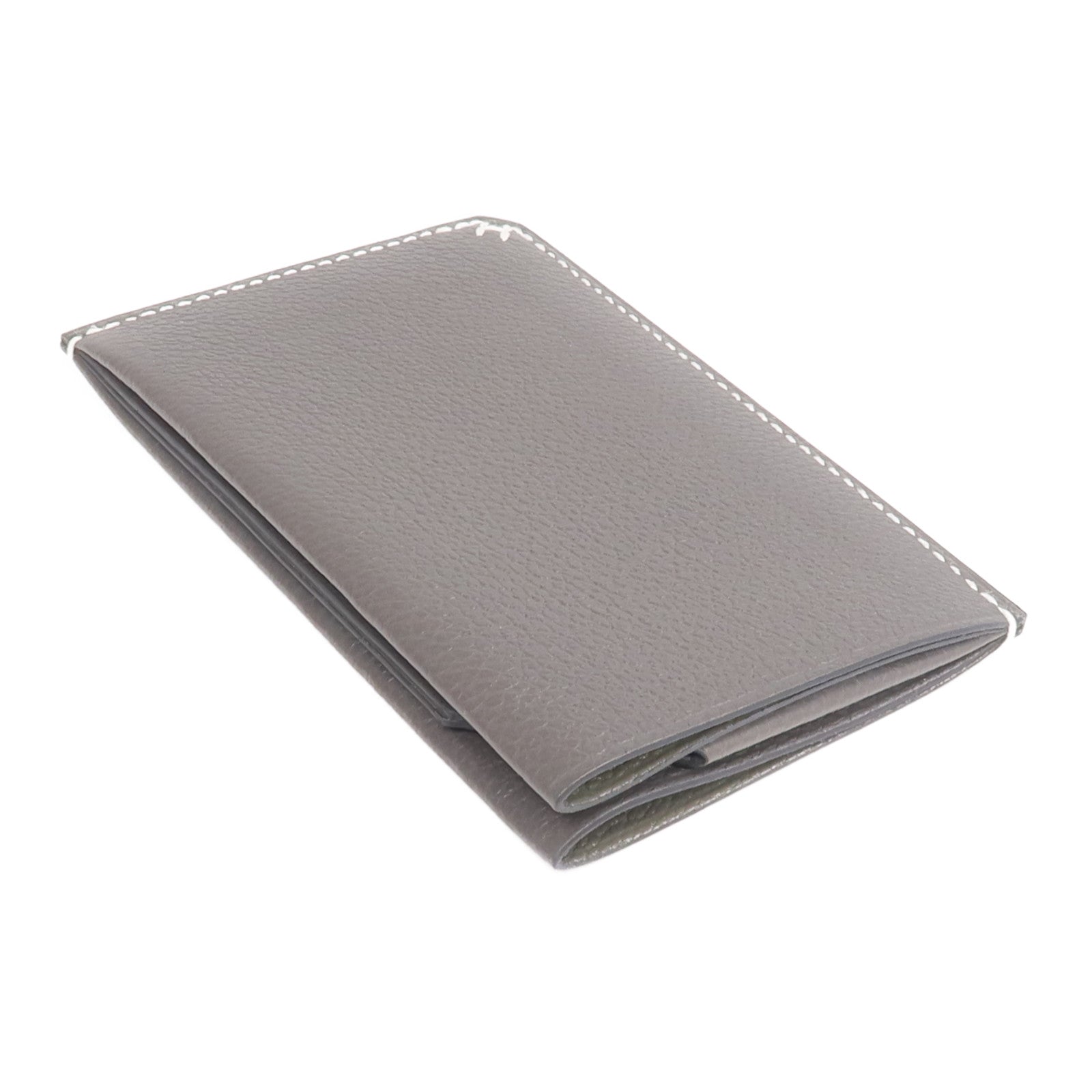 HERMES Evercolor皮革H Sellier Card Holder卡片套 Vert de Gris
