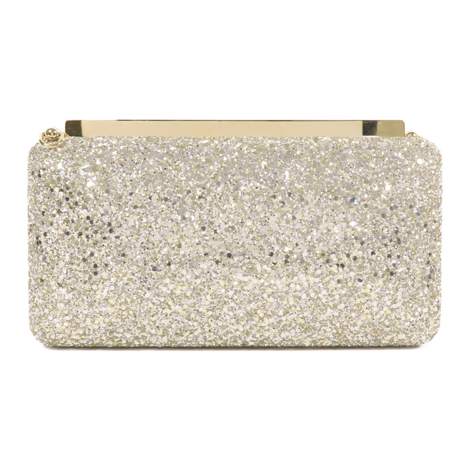 JIMMY CHOO 珠片Ellipse金扣鏈帶肩背袋
