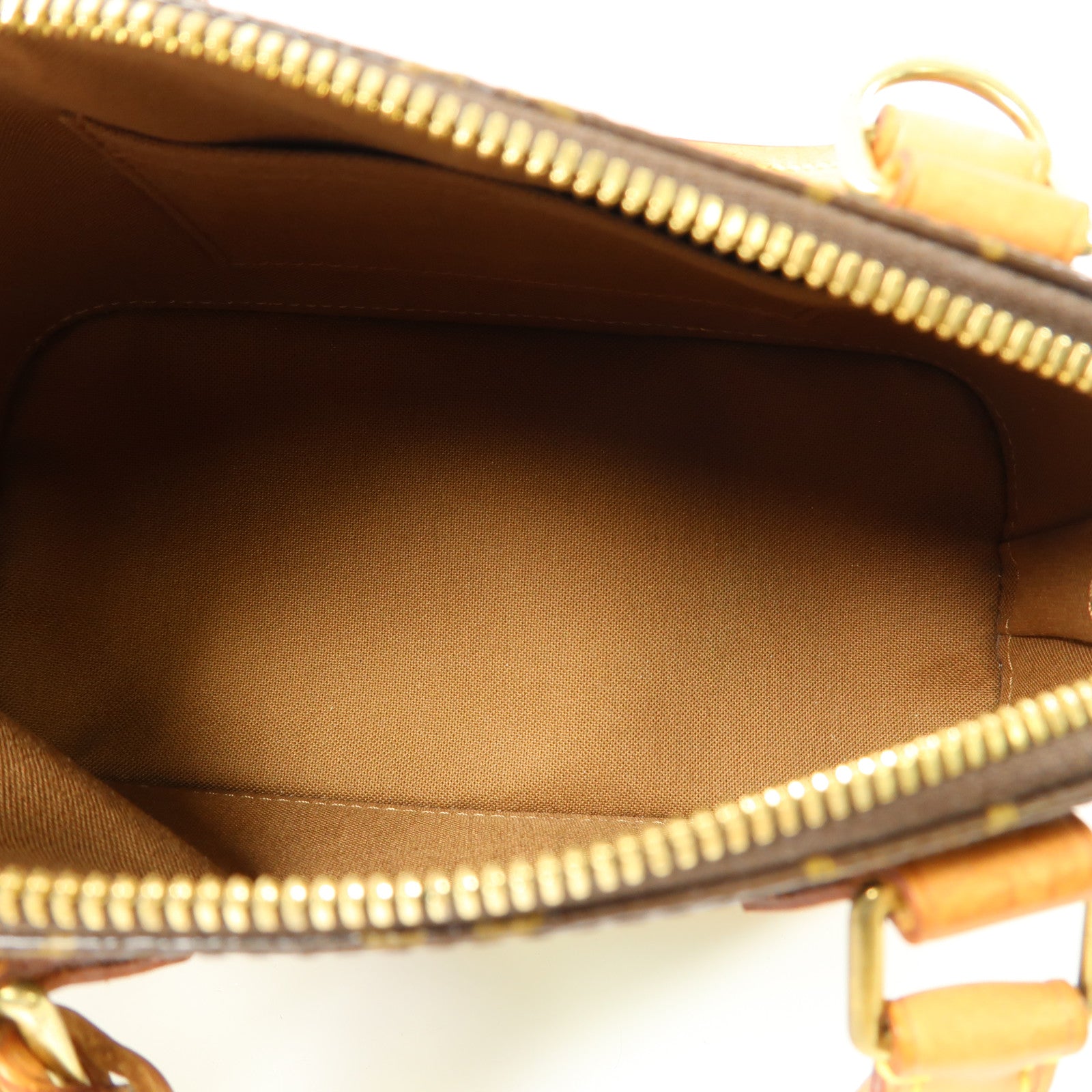 LOUIS VUITTON Monogram Alma BB金扣手挽肩背兩用袋棕色